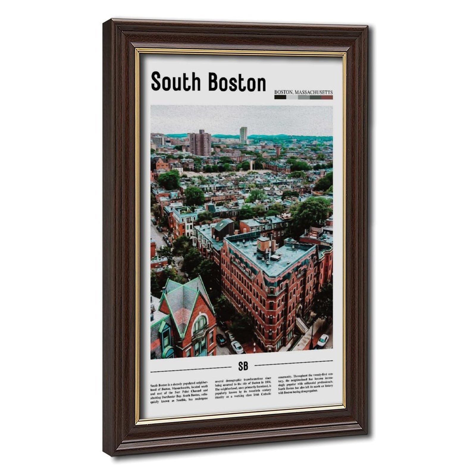 Wcyb Mokume Gane Frame South Boston Massachusetts Usa The United States Of America Landscape Travel Prints Posters Canvas Deco Paintings Wall Art For Office Hangable Frame 1