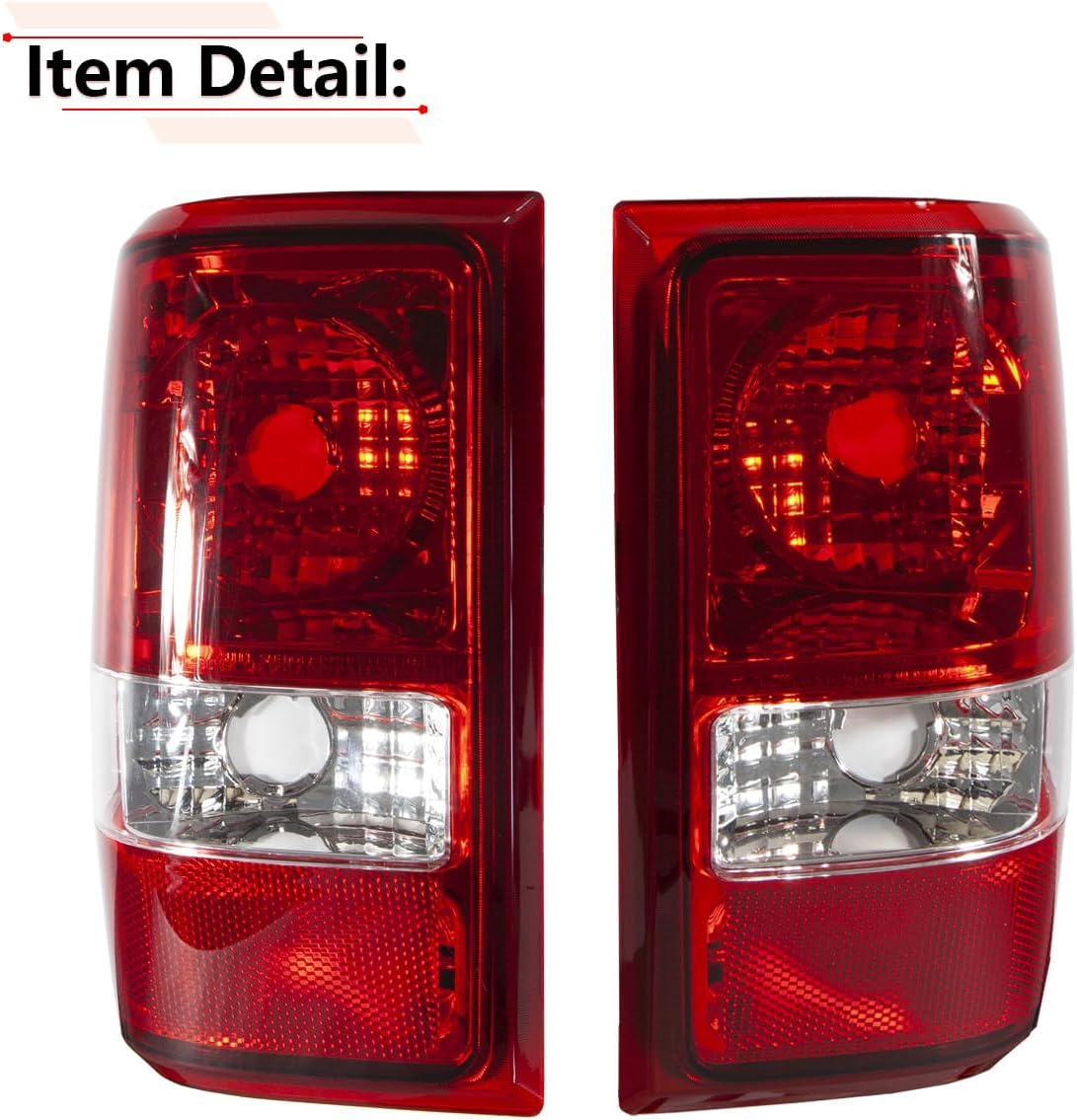 RLB-HILON 1Pair Rear Tail Light Assembly Compatible with Ford Ranger 2006 2007 2008 2009 2010 2011 Year