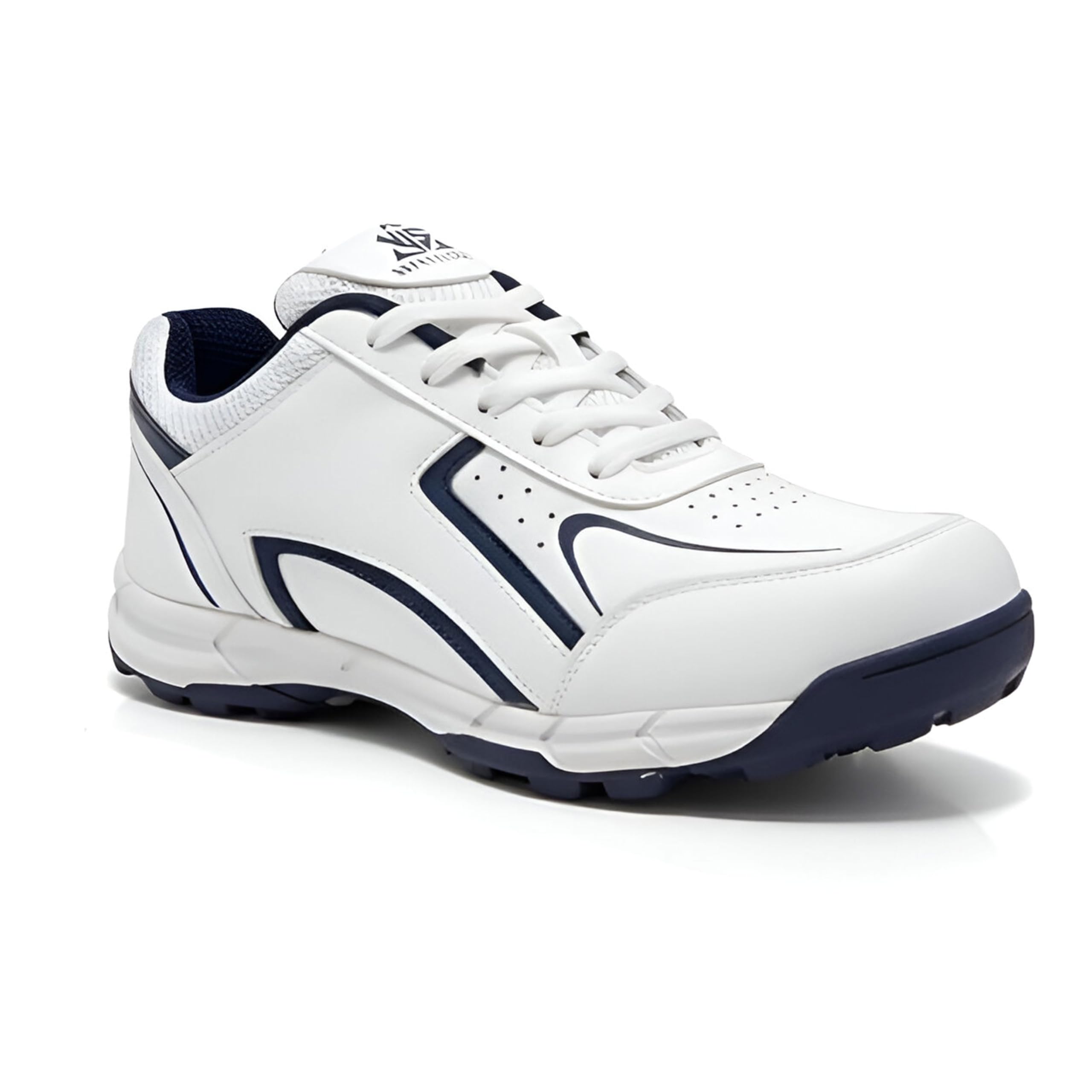 Cricket Stud Shoes for Men – White/Navy Blue-image-39