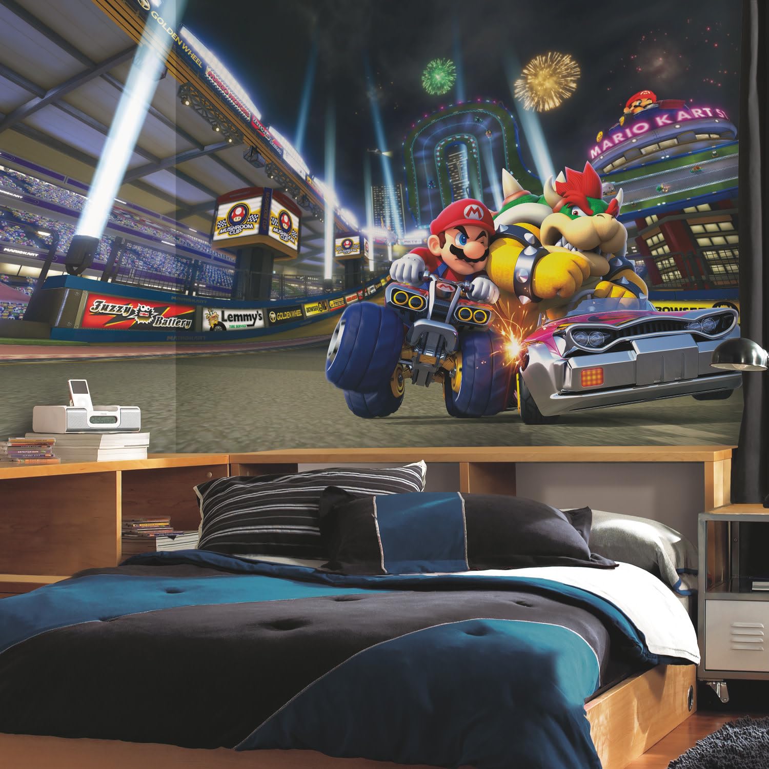 RoomMates Nintendo - Mario Kart 8 XL Chair Rail Wall Mural