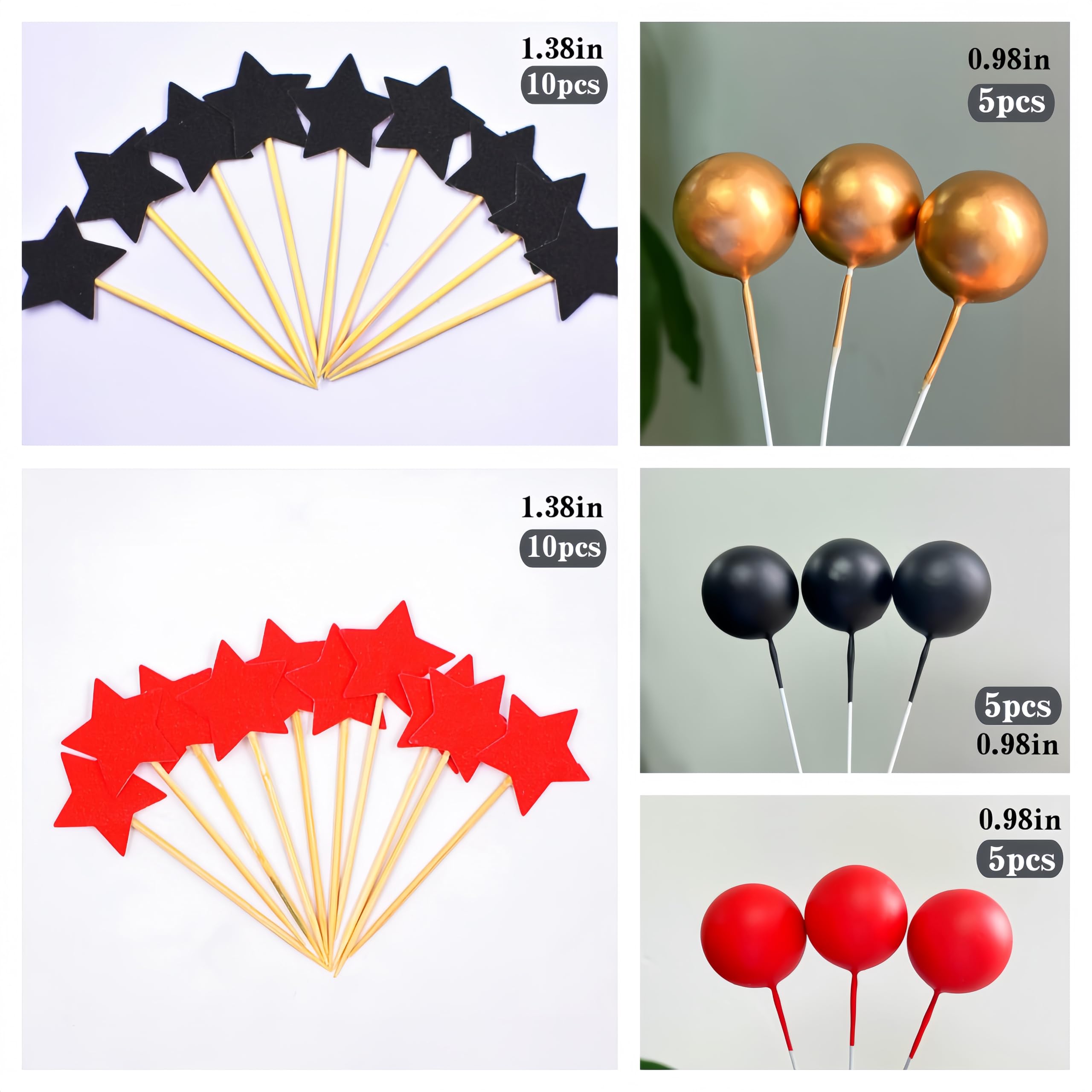 Snapklik.com : 38 PCS Cartoon Birthday Cake Toppers Cartoon Cupcake ...