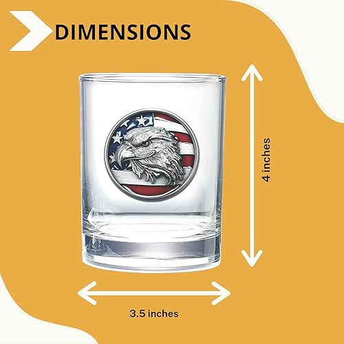 Miniatura 10 de Syracuse Double Old Fashion  Vidrio de doble roca de 14 onzas para licor  Vidrio de peltre hecho por expertos