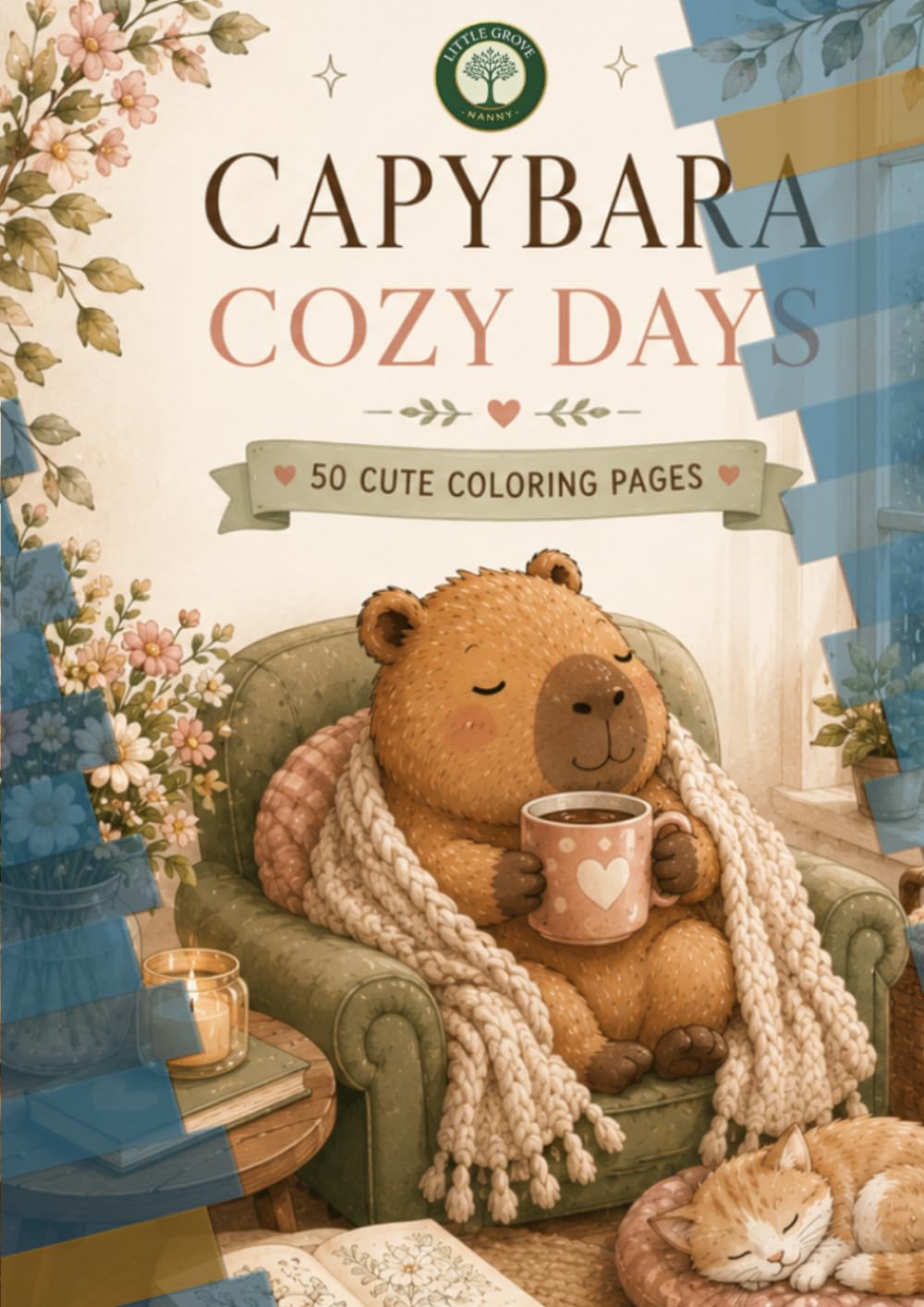 CAPYBARA COZY DAYS: 50 Cute Coloring Pages