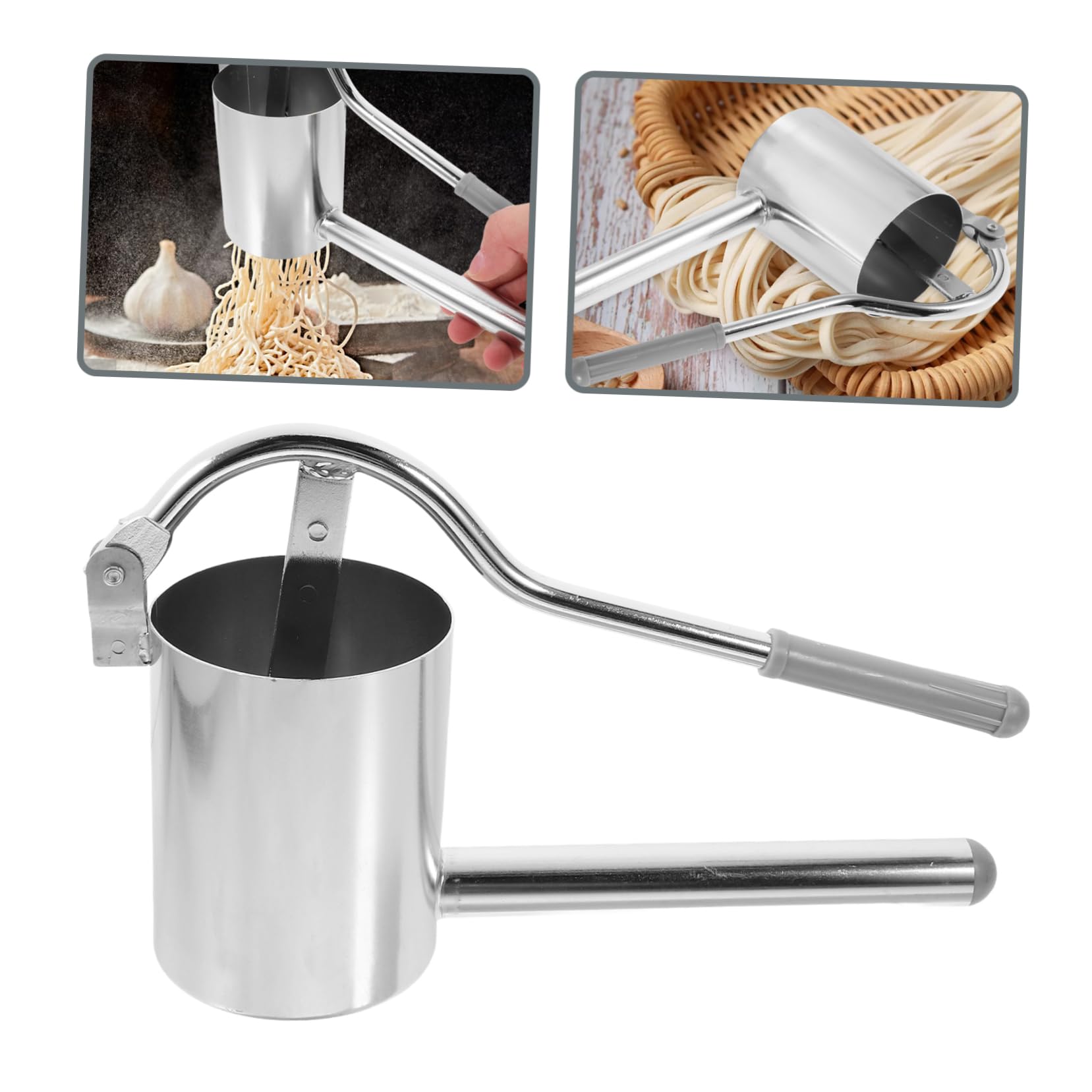 SECFOU Máquina Prensadora de Fideos y Portátil de Acero Inoxidable Manual Fácil de Operar para Cocina Casera y Elaboración Práctica de Pasta