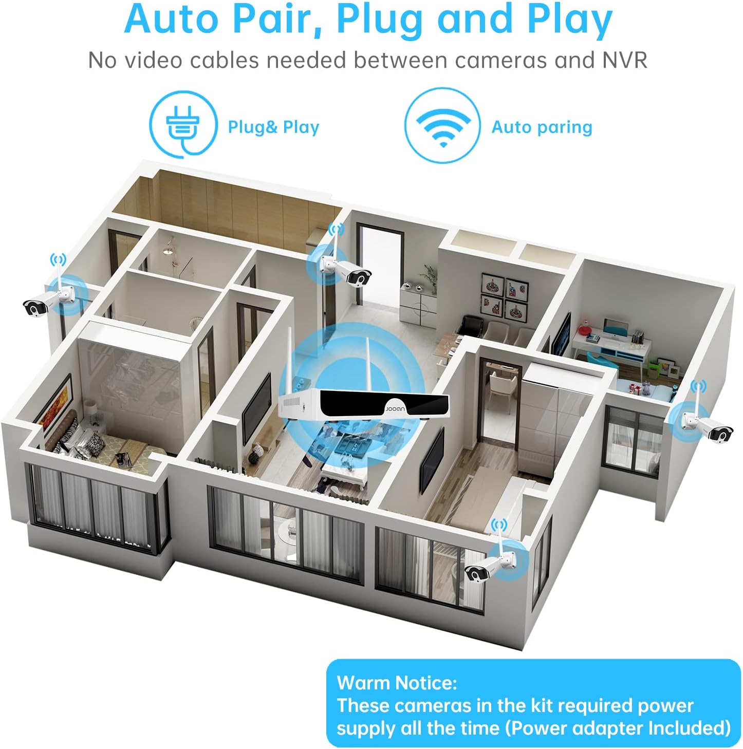 🔥 Hot Deals JOOAN 3MP Security Camera System Wireless,8CH NVR 1296P Security System(Clear Than 1080P) with Audio,Great Night Vision, Motion Detection Email Alarm Buy 1 get 1 JOOAN 3MP Security Camera System Wireless,8CH NVR 1296P Security System(Clear Than 1080P) with Audio,Great Night Vision, Motion Detection Email Alarm