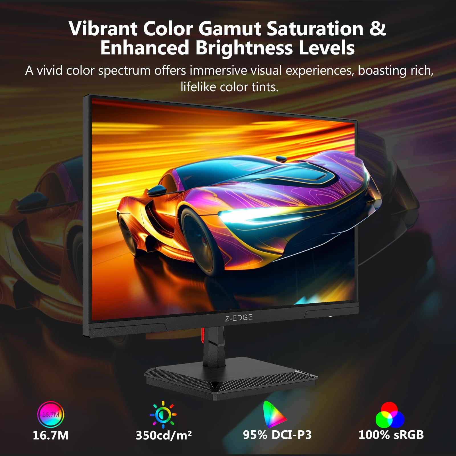 Z-Edge Monitor de Juego 27 Pulgadas 320 Hz 300 Hz, Monitor IPS rápido 2K QHD 1440p, frecuencia de actualización MPRT G27IS 1 ms, sRGB 99%, Equilibrio de Sombras, Pip/PBP, HDMI 2.1 x 2, DP 1.4 x 2