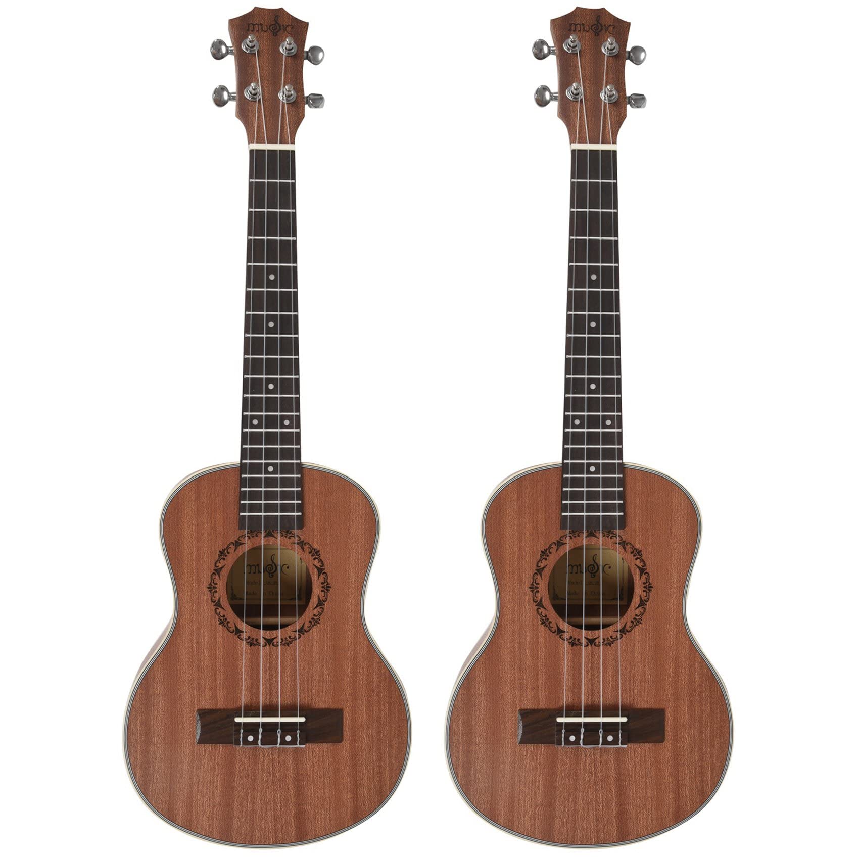 2X Tenor Acoustic Electric Ukulele Chitarra 26 Pollici 4 Corde Ukulele Chitarrista in Legno Artigianale in Mogano