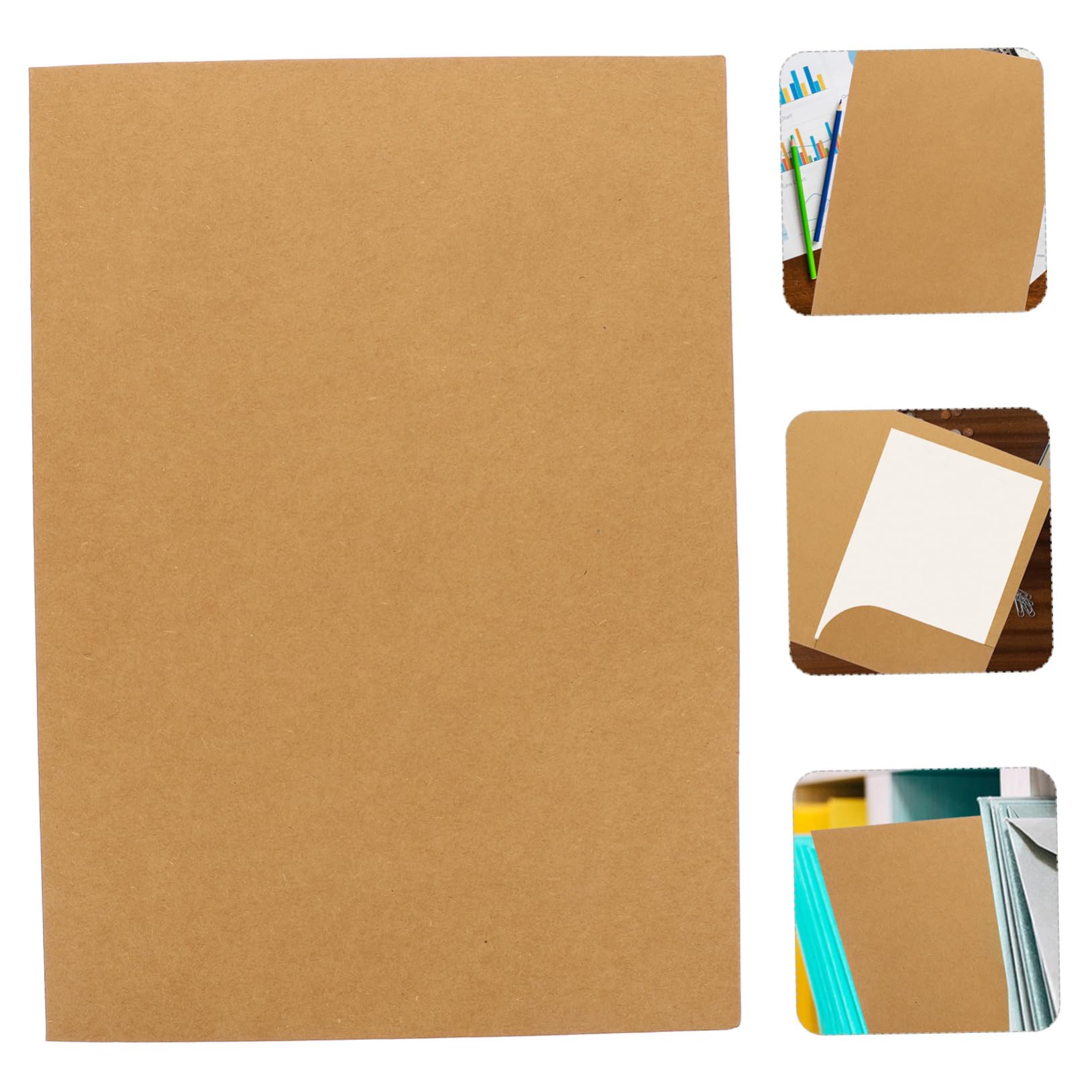 Hemobllo Carpeta de Archivos Paquete de 20 Unidades de Papel Kraft A4 Capacidad de Escritura Resistente al Desgaste para Oficina Adecuado para Notas de Negocios