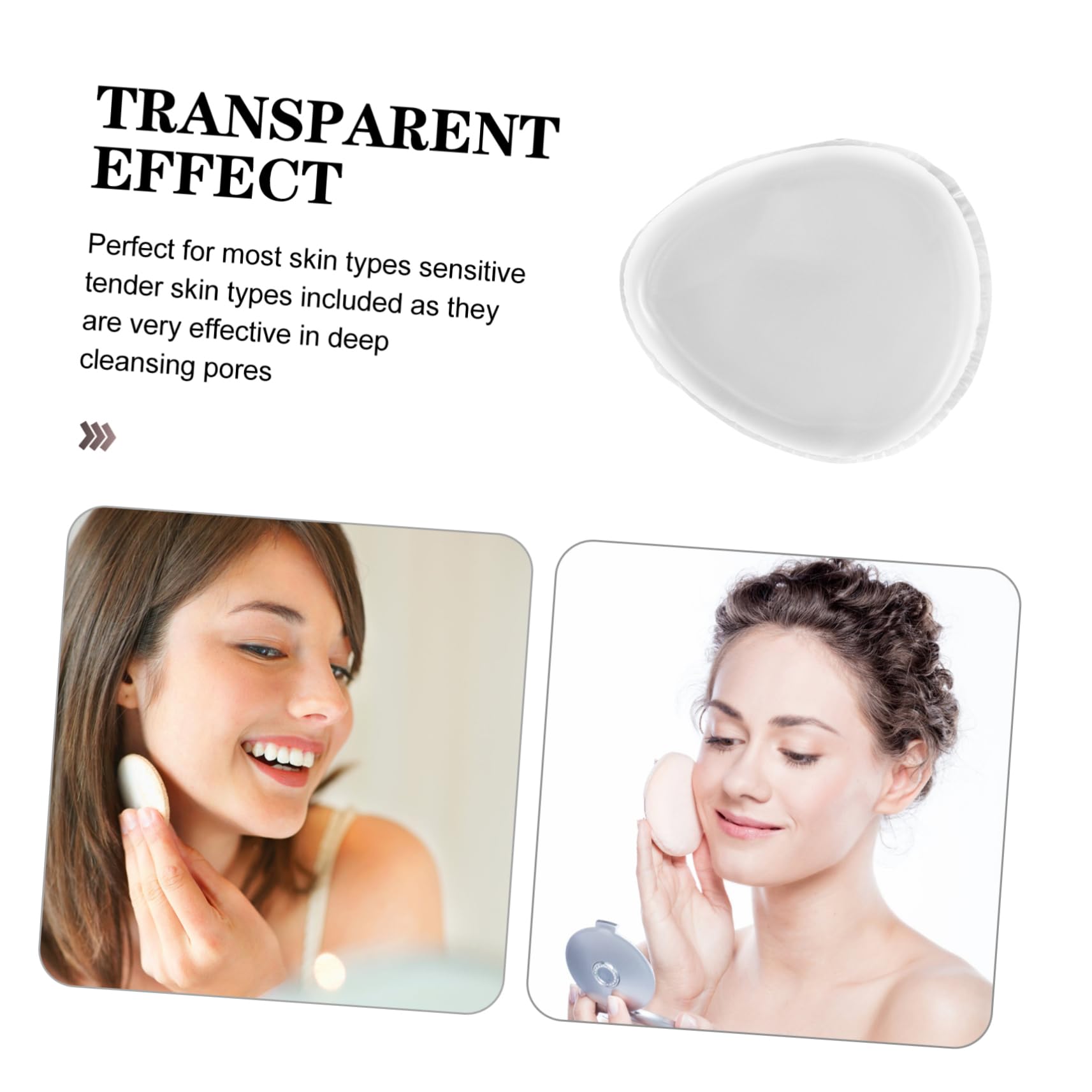 OATIPHO Portable Silicone Makeup Puff for Foundation Concealer Liquid Cosmetics Easy to Clean Apply Pear Shape Design for Makeup Application