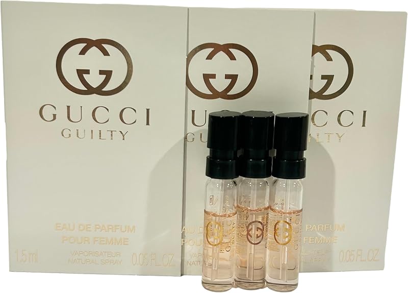 Guilty Sample Perfume Mujer EDP Spray Pour Femme 1,5 ml / 0,05 oz - juego de 3