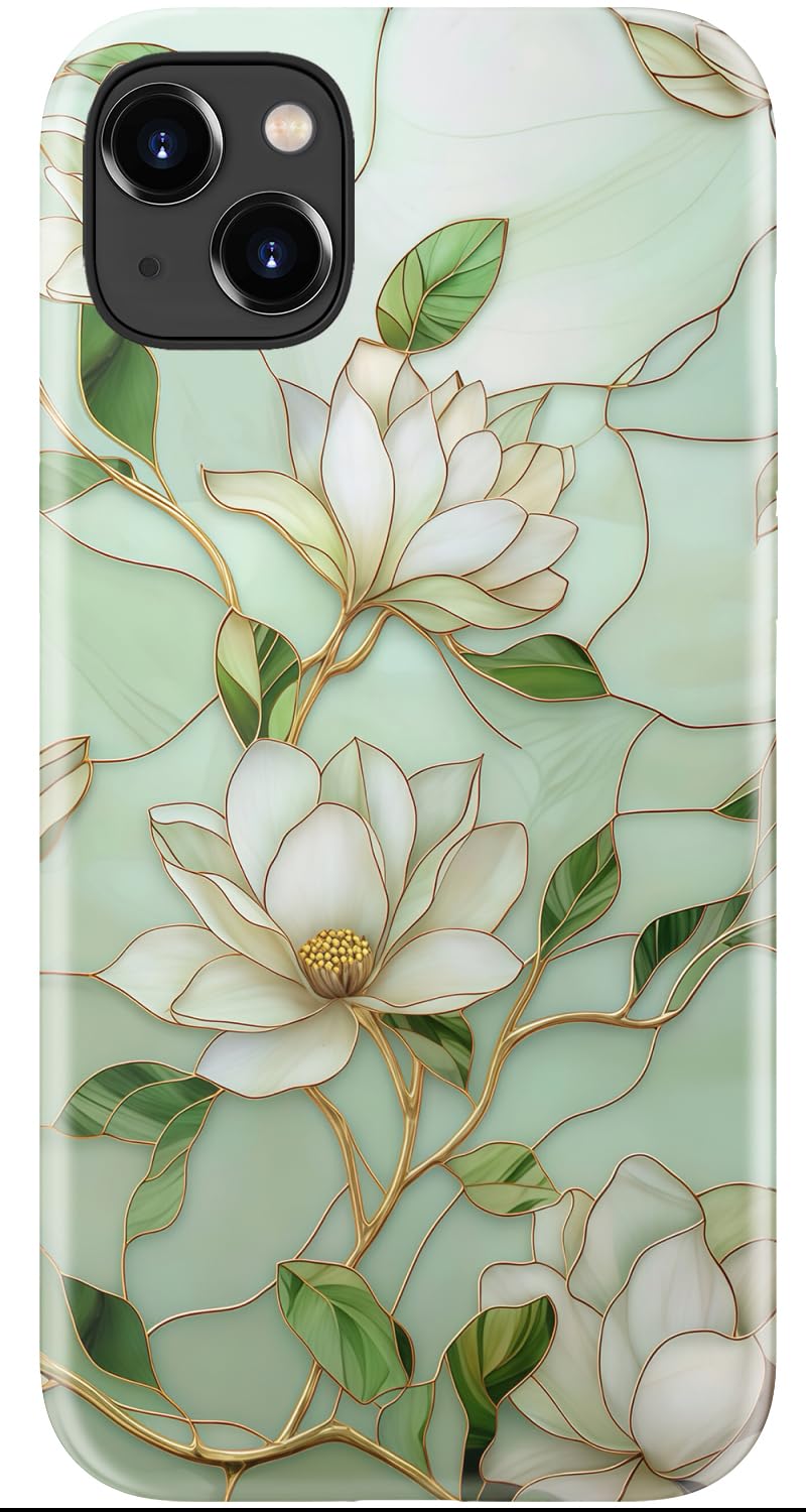 Goodon for iPhone 17 Pro Max Case Cute, Preppy Floral Design,Slim Silicone Protective Hard Cover, Wireless Charging Compatible Aesthetic Glossy Y2K Phone Cases for Women Girls, Marbled Floral Veins — view 50