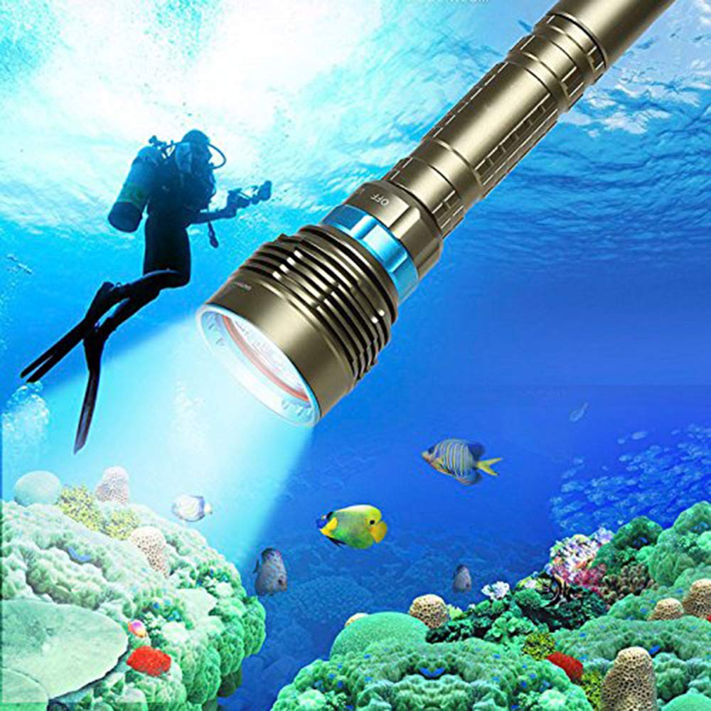 BOLLAER Torcia Subacquea 18000LM 100m 7 LED Impermeabile Immersioni