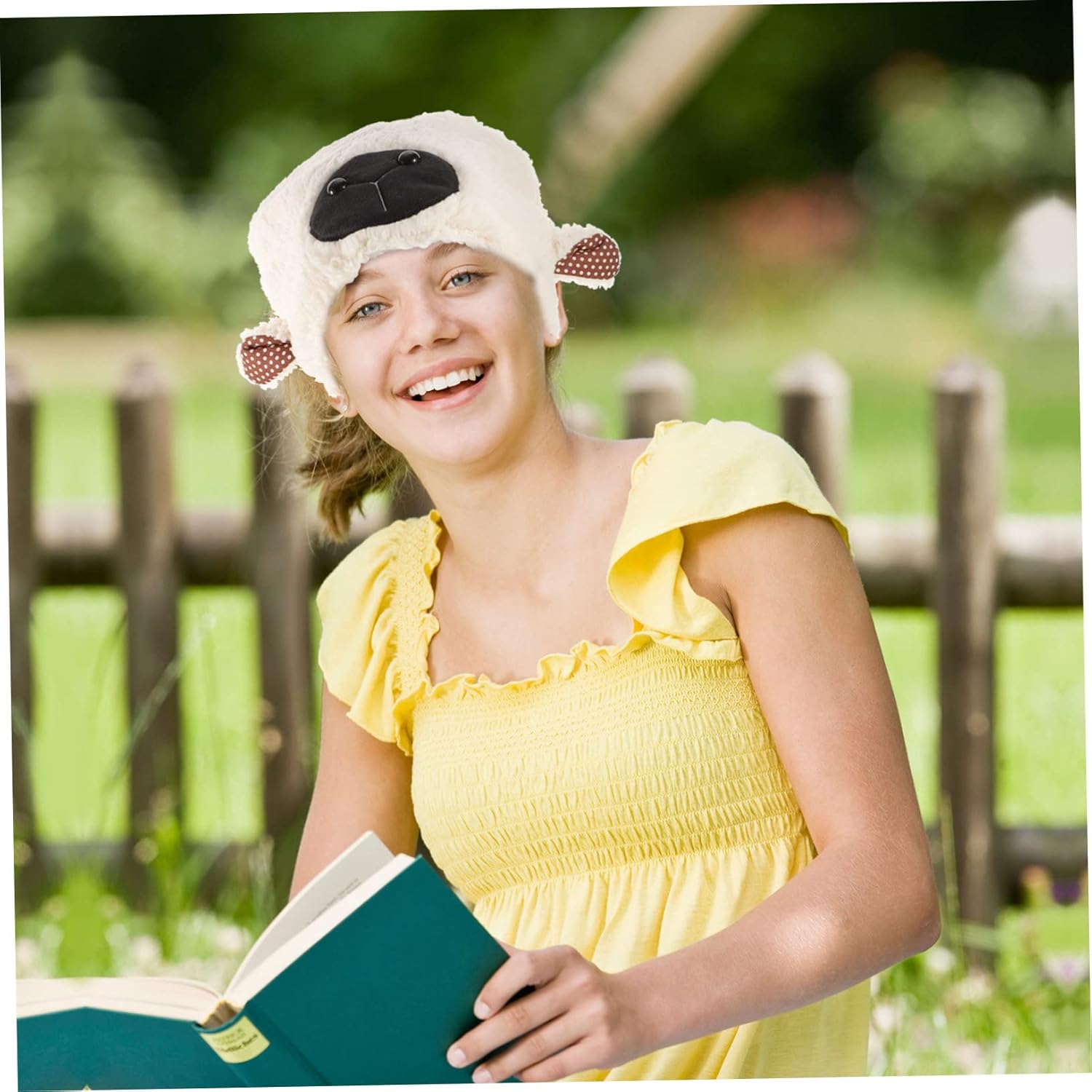 KESYOO Lamb Ears Hat Kids Tiara Kids Costume Winter Clothing Black Sheep Hat Sheep Costume Cosplay Ear Headg Cartoon Photography Props Plush White Child - Image 4