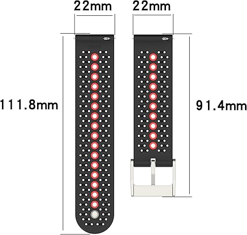 Miniatura 2 de ECSEM Bandas compatibles con Garmin Vivoactive 4Venu 2Fossil Gen 5 CarlyleJulianna Watch, correa de reloj deportivo de 0.876 pulgadas, correas de