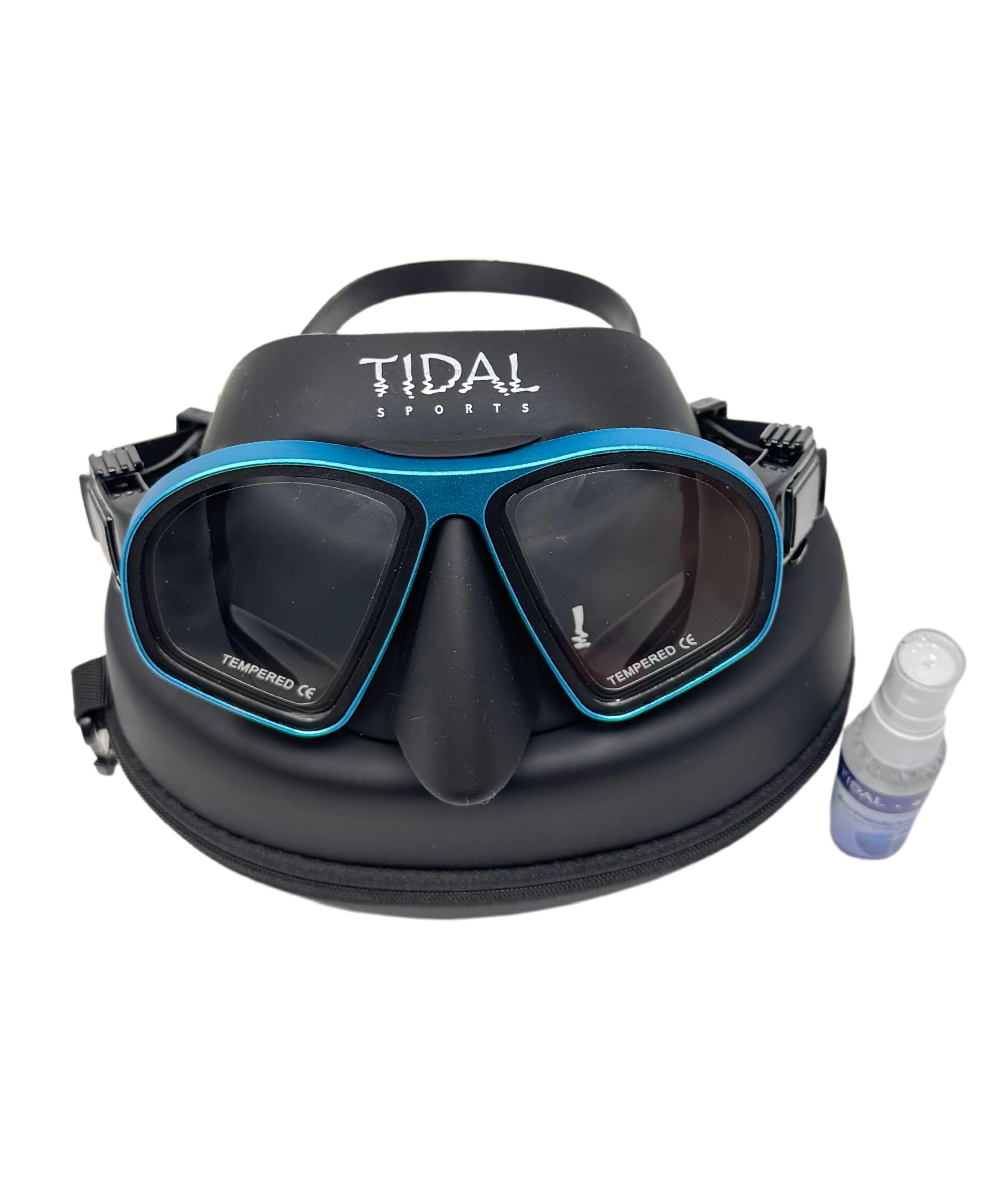 Tidal Freitauchmaske - Aluma Pro mit fortschrittlicher Anti-Beschlag-Technologie | Maske mit extrem geringem Volumen für Freitauchen, Schnorcheln und Tauchen, Linse aus gehärtetem Glas