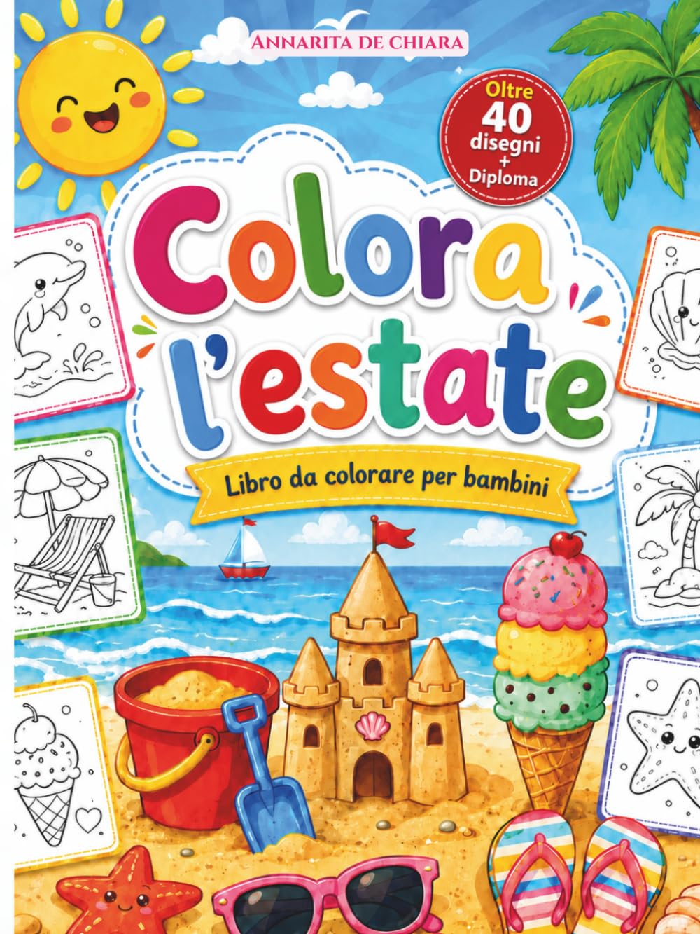 Colora l'estate: Libro da colorare per bambini