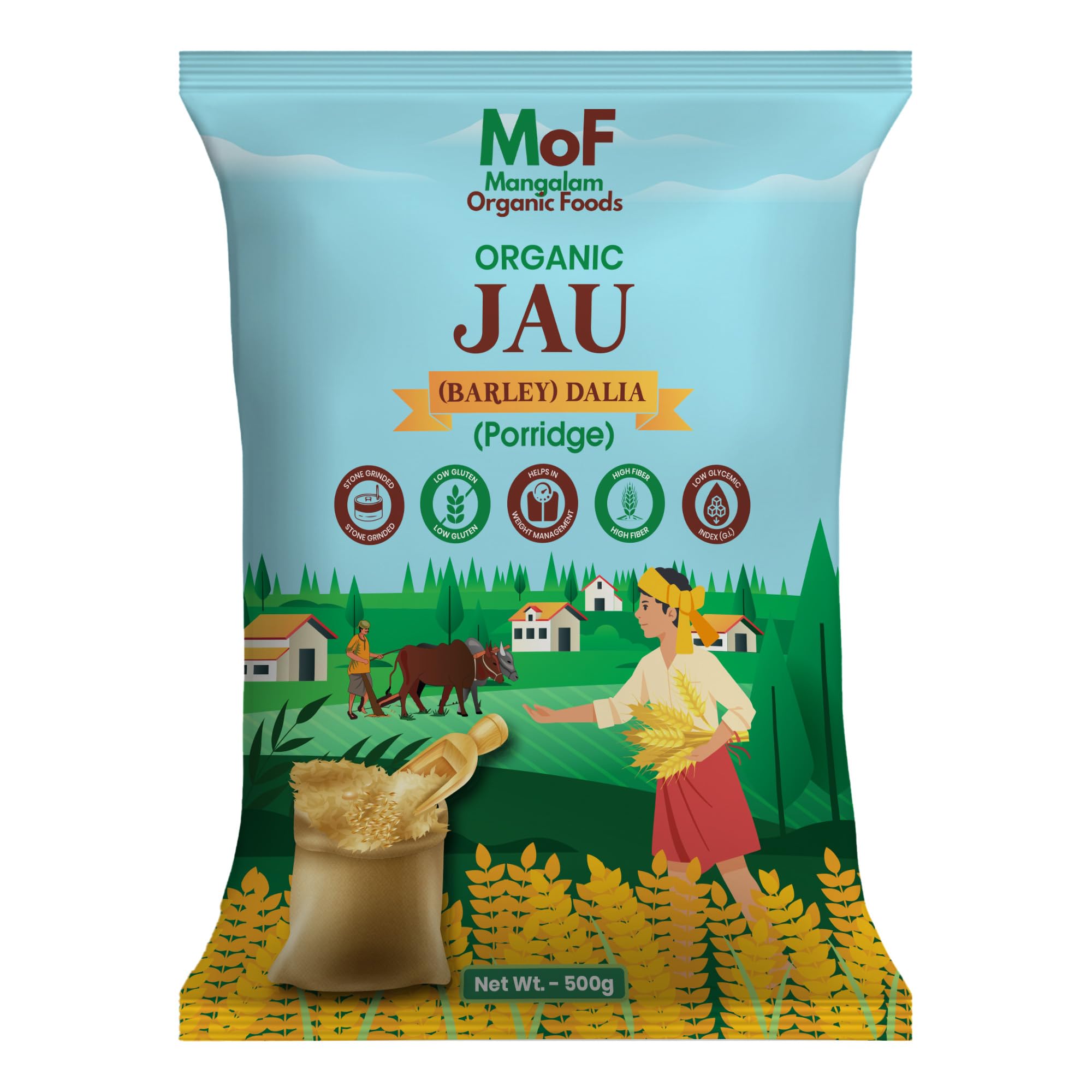 MOF Organic Barley Dalia 500g Healthy Breakfast Cereal 100% Unpolished & Chemical-Free Whole Grain Jau Daliya with High Fibre & Protein | Ideal for Porridge, Upma & Khichdi-picture-17