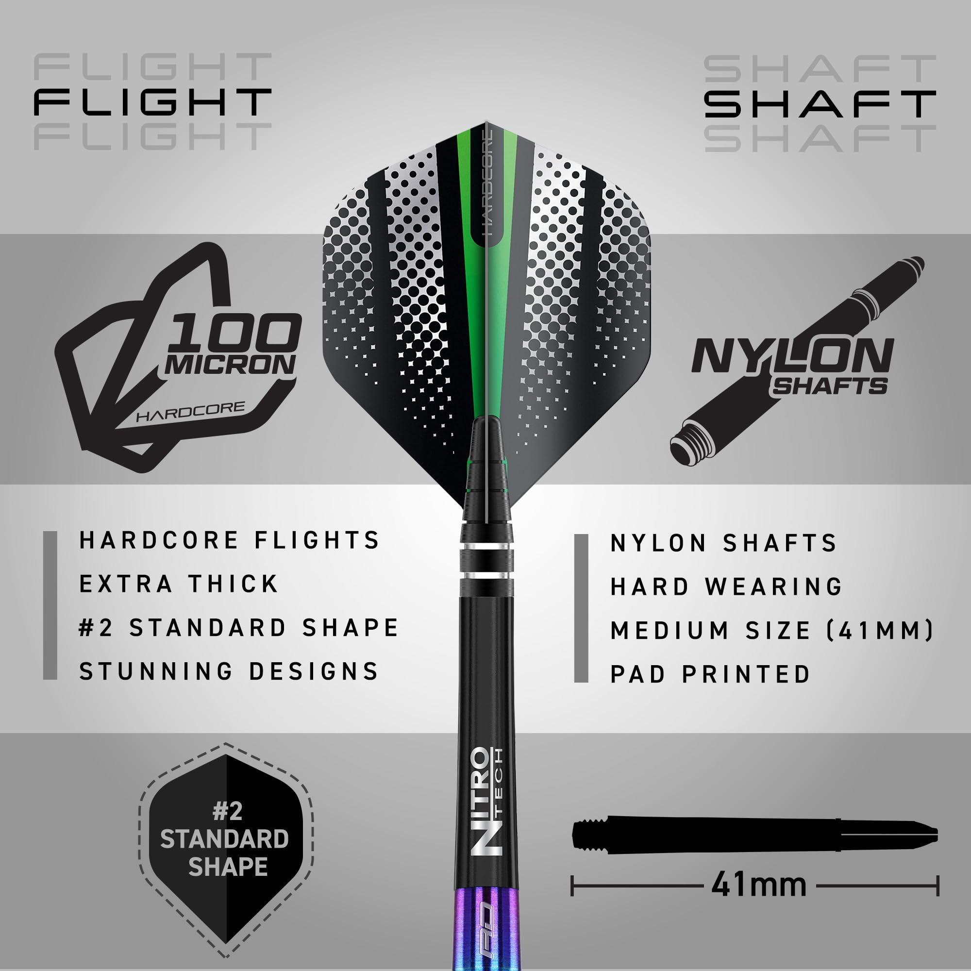 RED DRAGON Darts - Razor Edge Spectron 18g Barril/Peso Total de 20g Tungsteno - Dardos Diana Electrónica Profesional - Punta de Plastico - Incluye Plumas y Ejes para Dardos