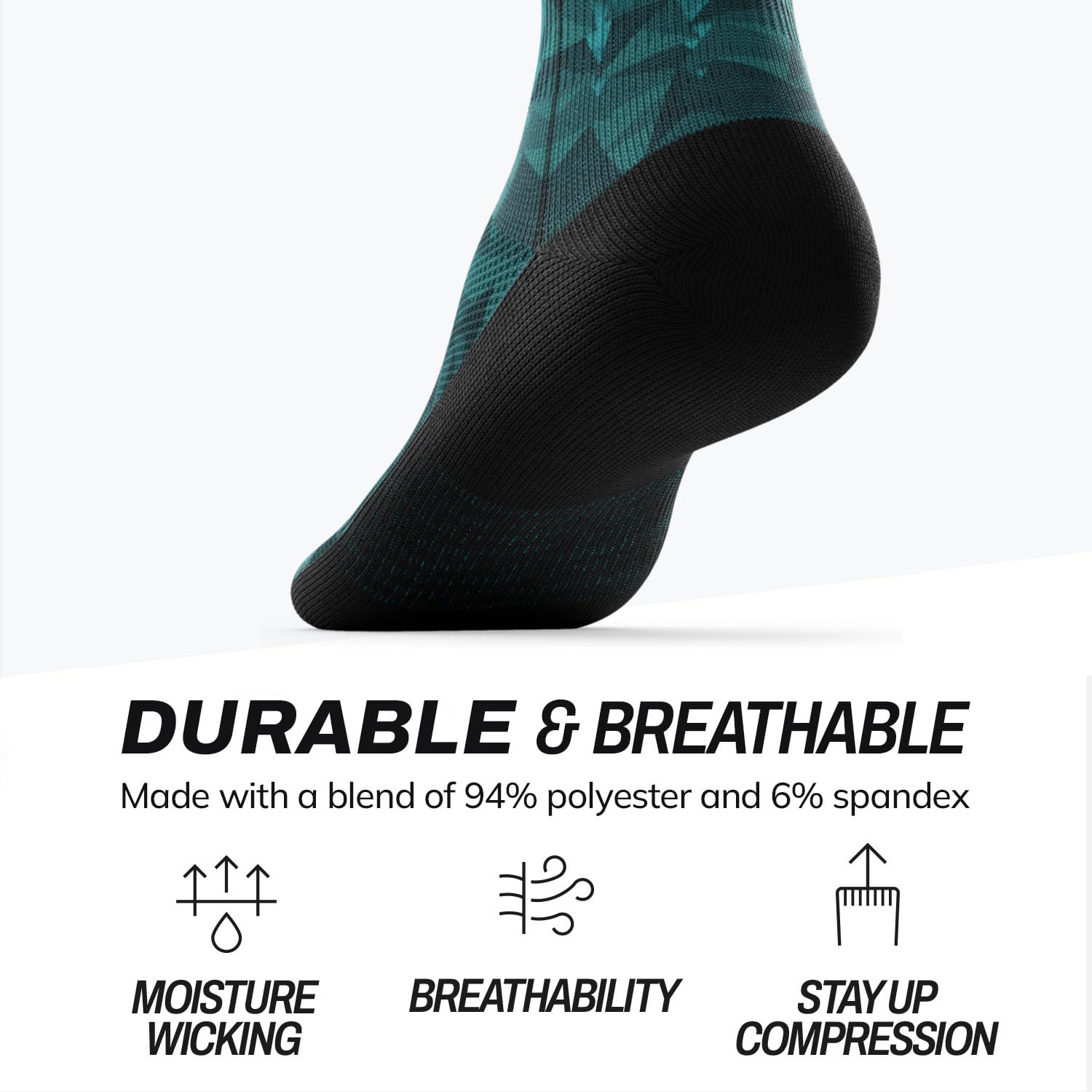 Outway Take A Hike Athletic Crew Socks with Arch Support, Size M/L