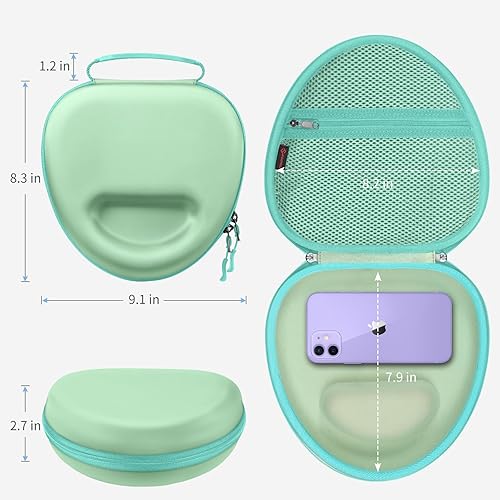 Miniatura 6 de Fintie Funda rígida para auriculares AirPods Max, bolsa protectora de almacenamiento de viaje de repuesto con encendido y apagado automático para