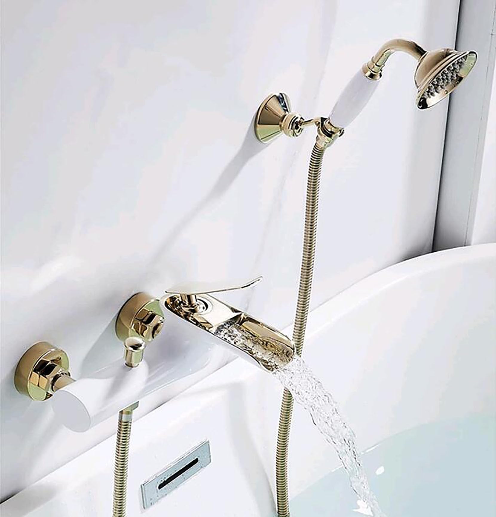Mitigeur baignoire cascade mural pour douche et bain relaxant