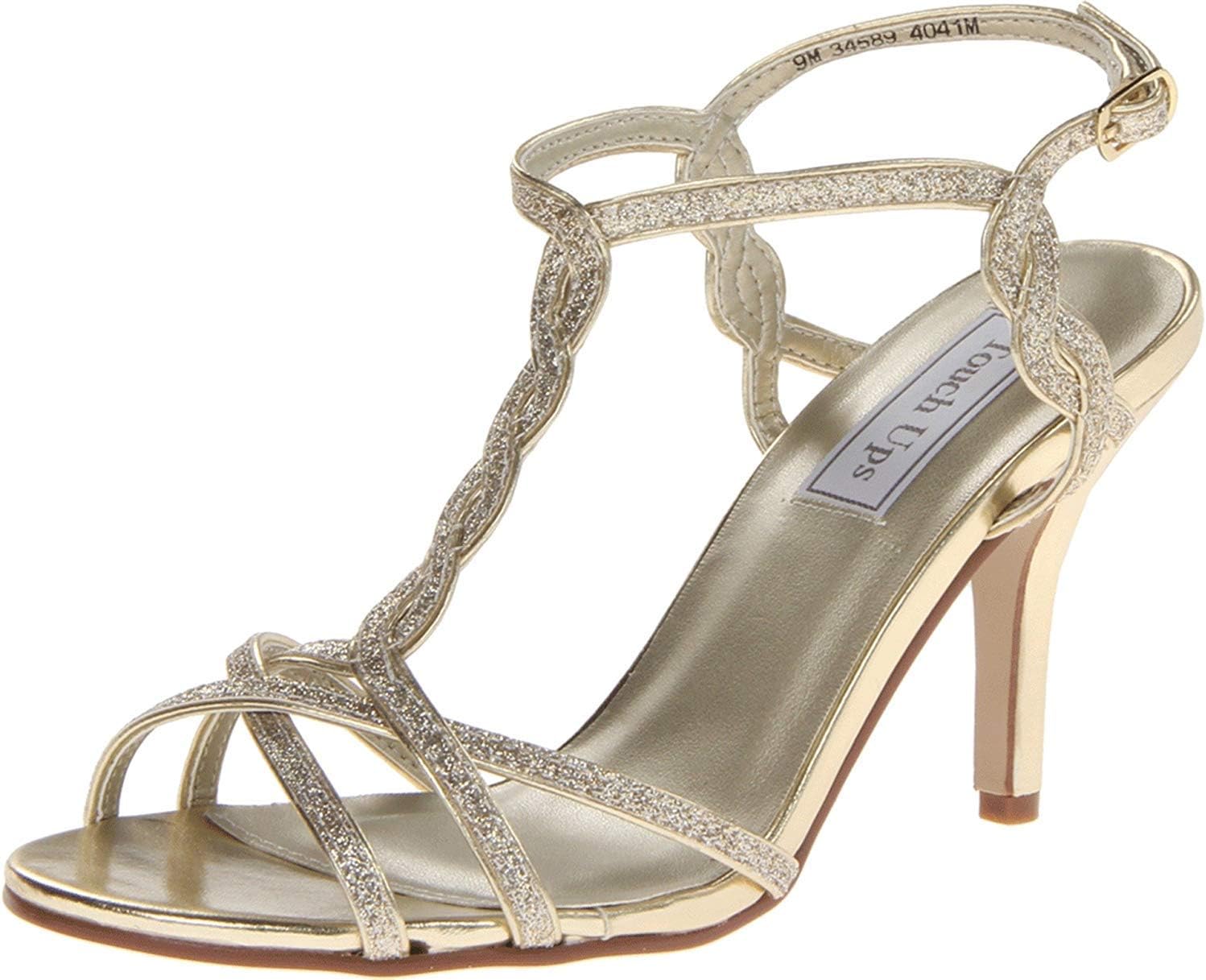 Touch Ups Women's Fran Dress Sandal,Gold Glitter,7 M US