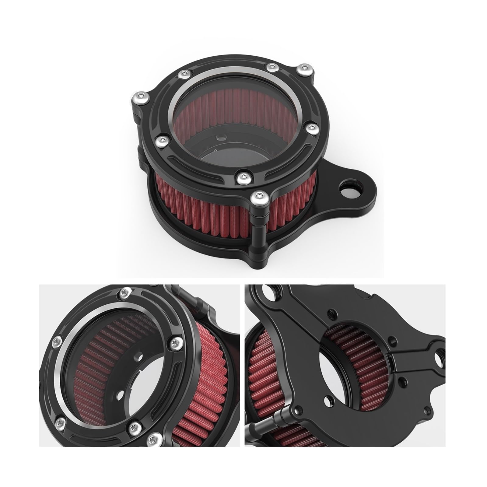 Motocyklowe filtry powietrza Zestaw do czyszczenia filtra powietrza pasuje motocykli Harley Iron 1200 2018-2021, Forty Eight XL1200X 2010-2015 883 Sportster(Orange)