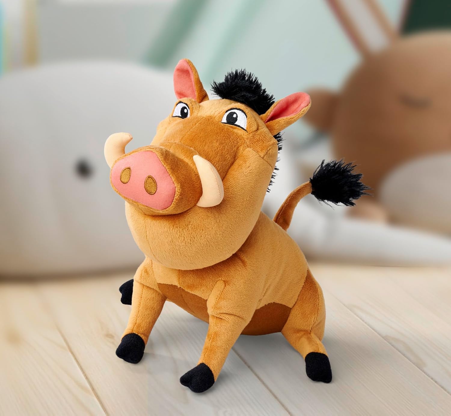 Disney Lion King, 30 Years of Lion King, Pumbaa, 25 cm Plush Toy, Suitable from the First Months of Life
