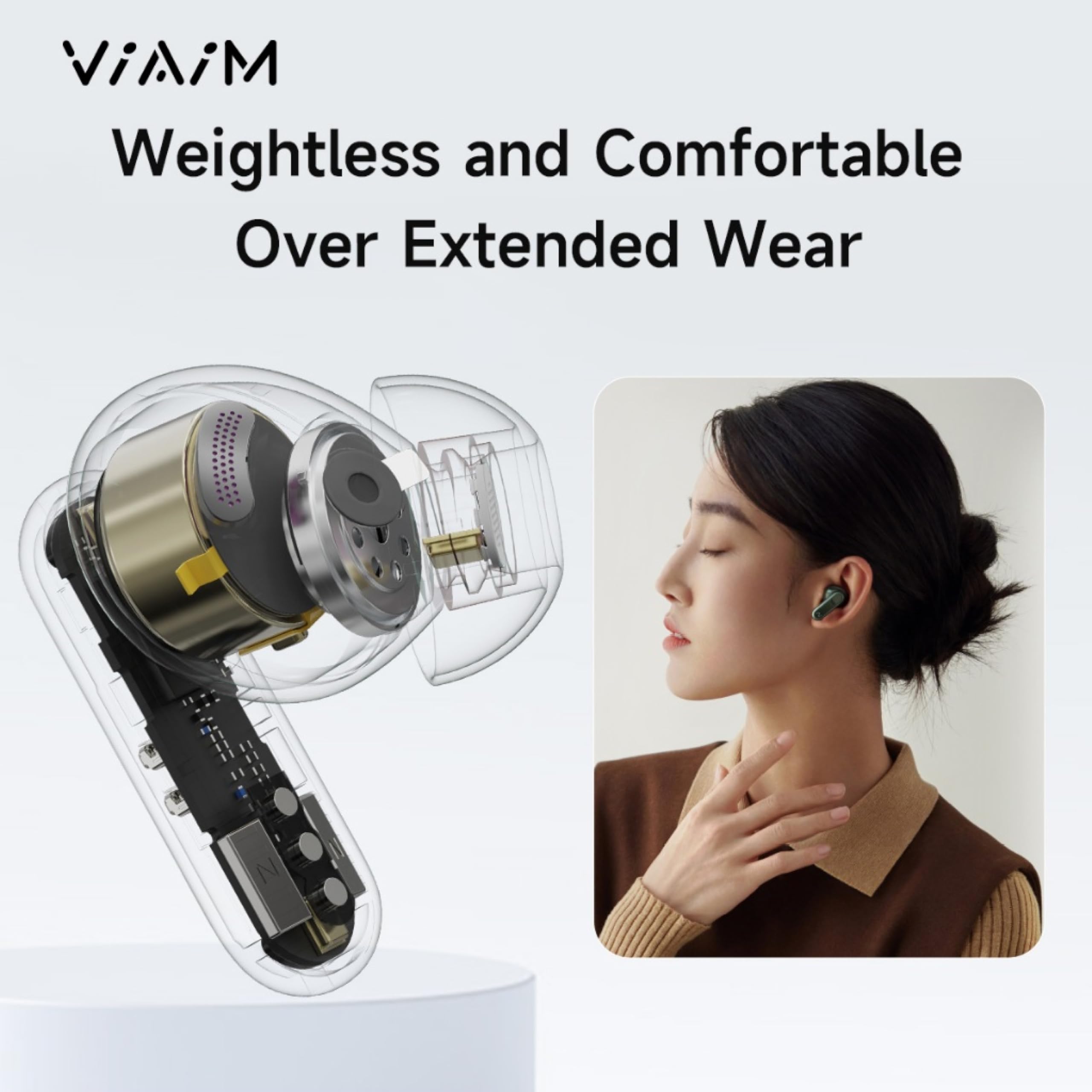 VIAIM Nano+ AI Smart Earbuds – 4-in-1 Noise Cancelling Wireless