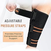 Vista 4 de Soporte de pantorrilla ajustable para alivio de férula de espinilla, soporte de férula de espinilla para hinchazón, tensión, esguince, vendas