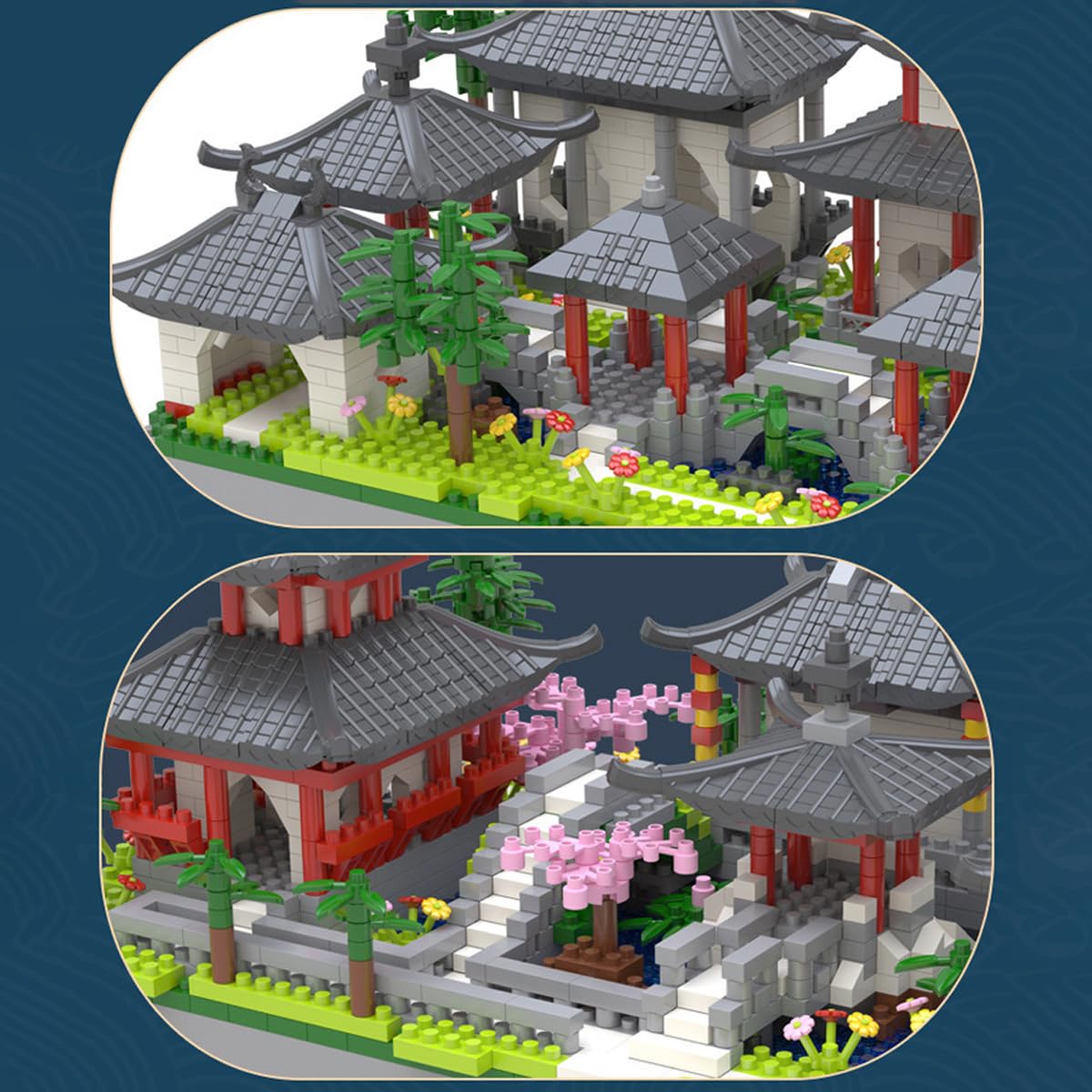 Suzhou Garden Baumhaus Bauklötze Kit, Chinese Architecture Micro Bausteine Set, Chinesische Architecture Suzhou Garden Mini Bausteine Bausatz, für Erwachsene oder Jugendliche(5650PCS)