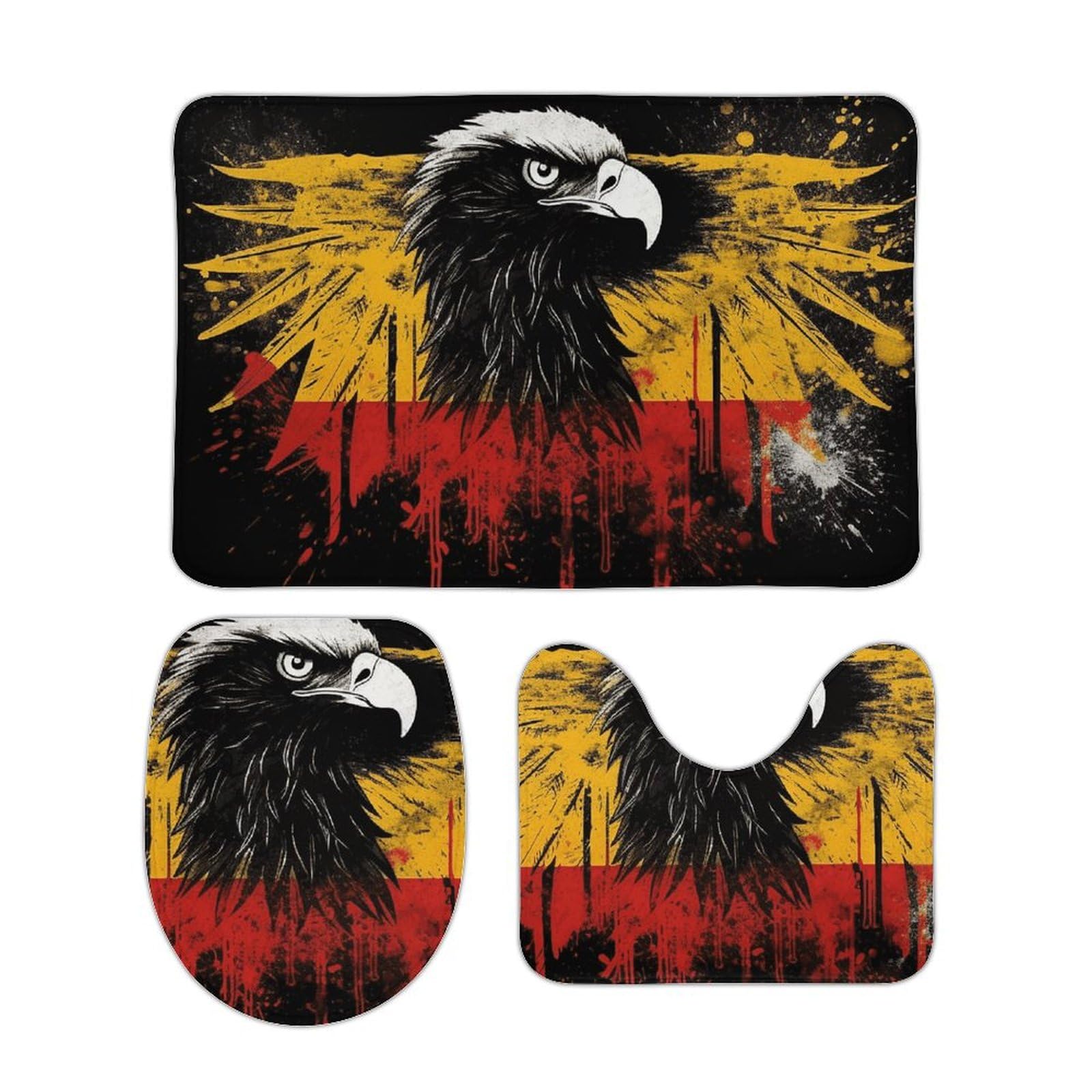 Tapis de bain lavable avec housse pour abattant pour un entretien facile