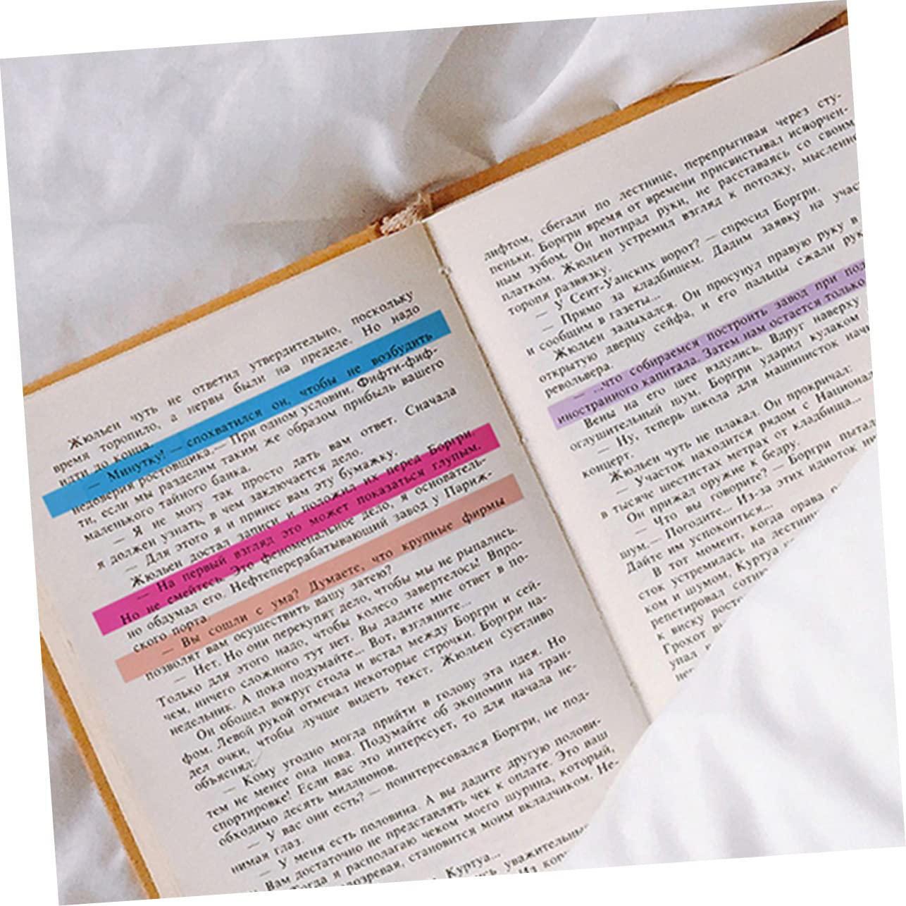 Operitacx 32fogli Segnapagina Colorati Adesivi Per Lettura Schede Indici Trasparenti Per Annotazioni Per Studenti Strisce Di Lettura Decorative Per Ottimale