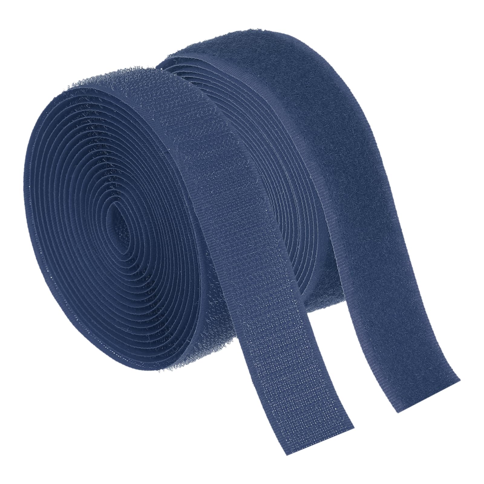 PATIKIL 3 Yard Sew on Hook and Loop Strips, 3/4 Inch(20mm) Width Non-Adhesive Back Nylon Fabric Tape Strong Grip Fastener Strips Interlocking Tape for DIY Craft Sewing, Dark Blue