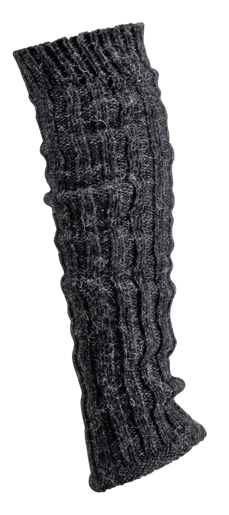 krautwear® Mujer Niña 4 pares calentadores calentadores Legwarmers grobs Electric kstulpen con lana de alpaca alpaca Zambaiti 30 cm 80 Negro Blanco Gris Beige