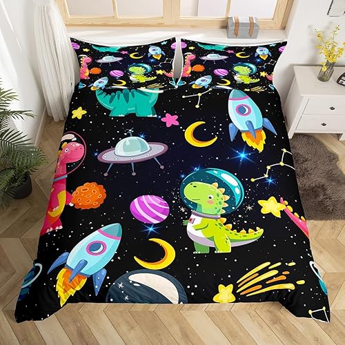 Miniatura 13 de Manfei Juego de funda de edredón musical tamaño Queen, juego de ropa de cama con estampado de notas musicales retro para niños y niñas, decoración