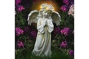 Serene Memory Guardian Angel Statue, Illuminating Your Garden with Grace