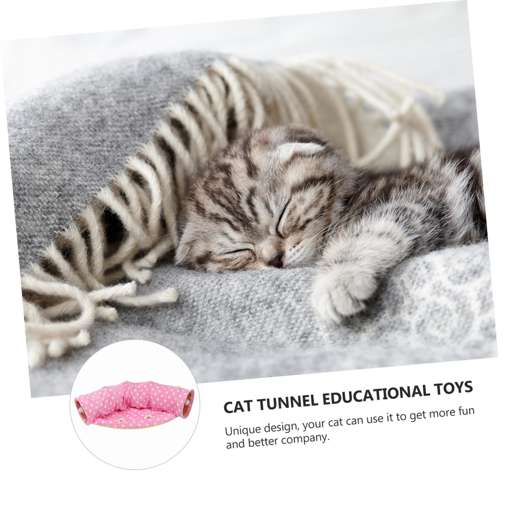 Abaodam Tunnel De Jeu pour Chat Tunnel-Tente Amusante Jouet Confortable pour Chat Intérieur