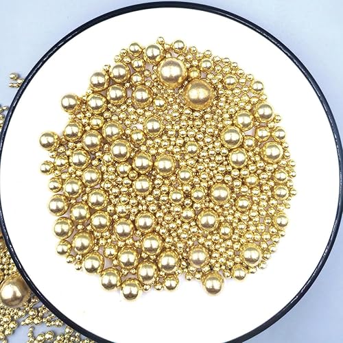 Miniatura 5 de Confetti de azúcar perlado comestible dorado para mezclar, tamaño para hornear, decoraciones de pastel comestibles, toppers para cupcakes