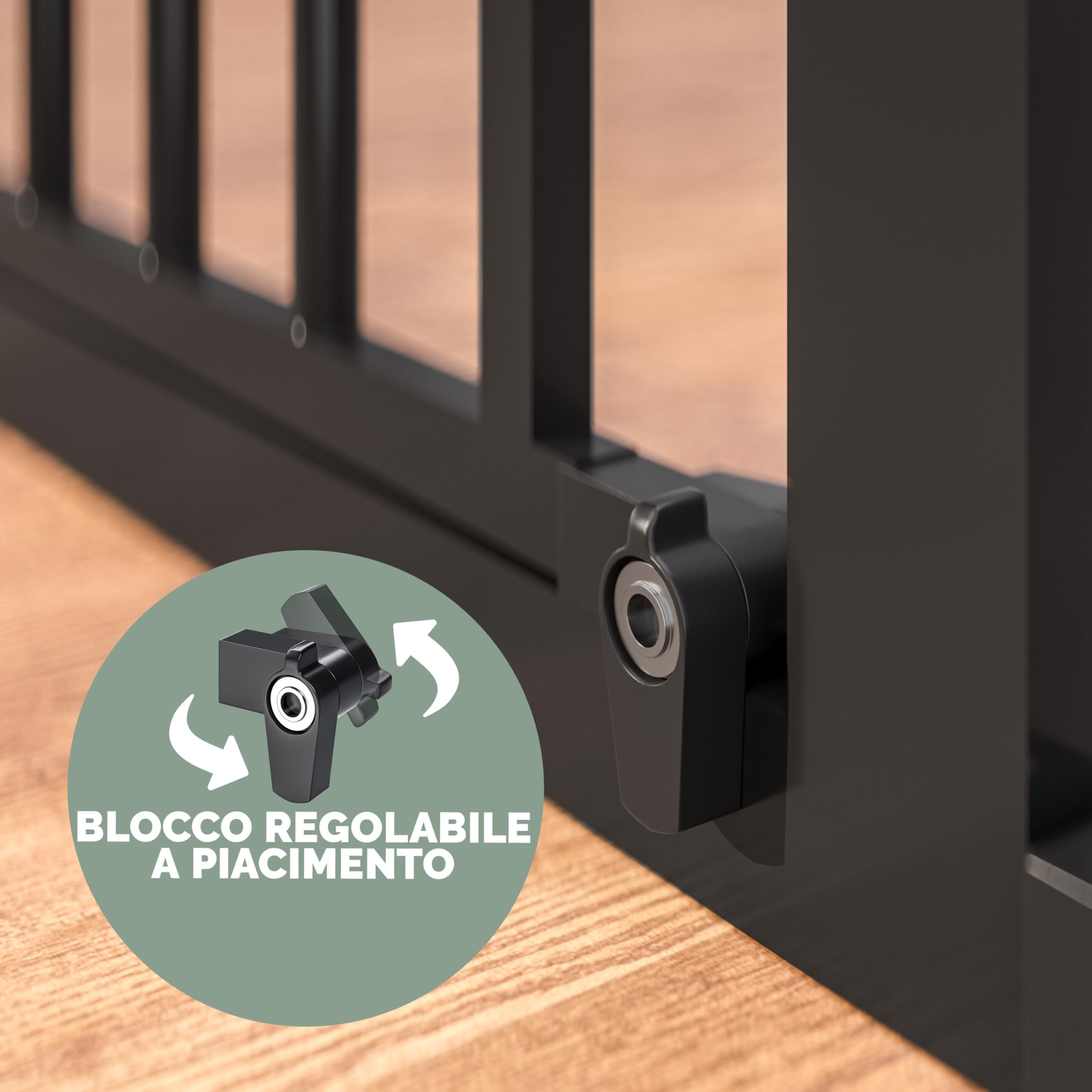 CASARIA Cancelletto di Sicurezza per 306x76cm Protezione | Sportello in Metallo 306x76cm Protezione Cani Animali Barriera, Cancello Camino Scale Stufa, Utilizzo sicuro, Uso flessibile