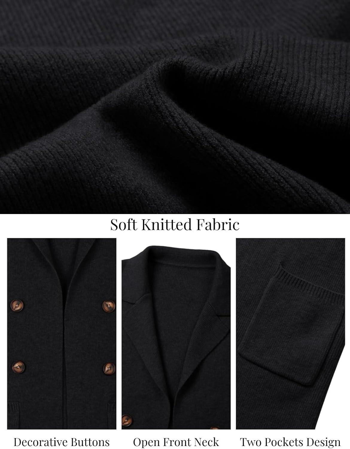 CiCiBird Women's Fall Long Cardigan Sweater Open Front Knit Coats Dressy Casual Jacket Coatigan with Pockets - Image 5