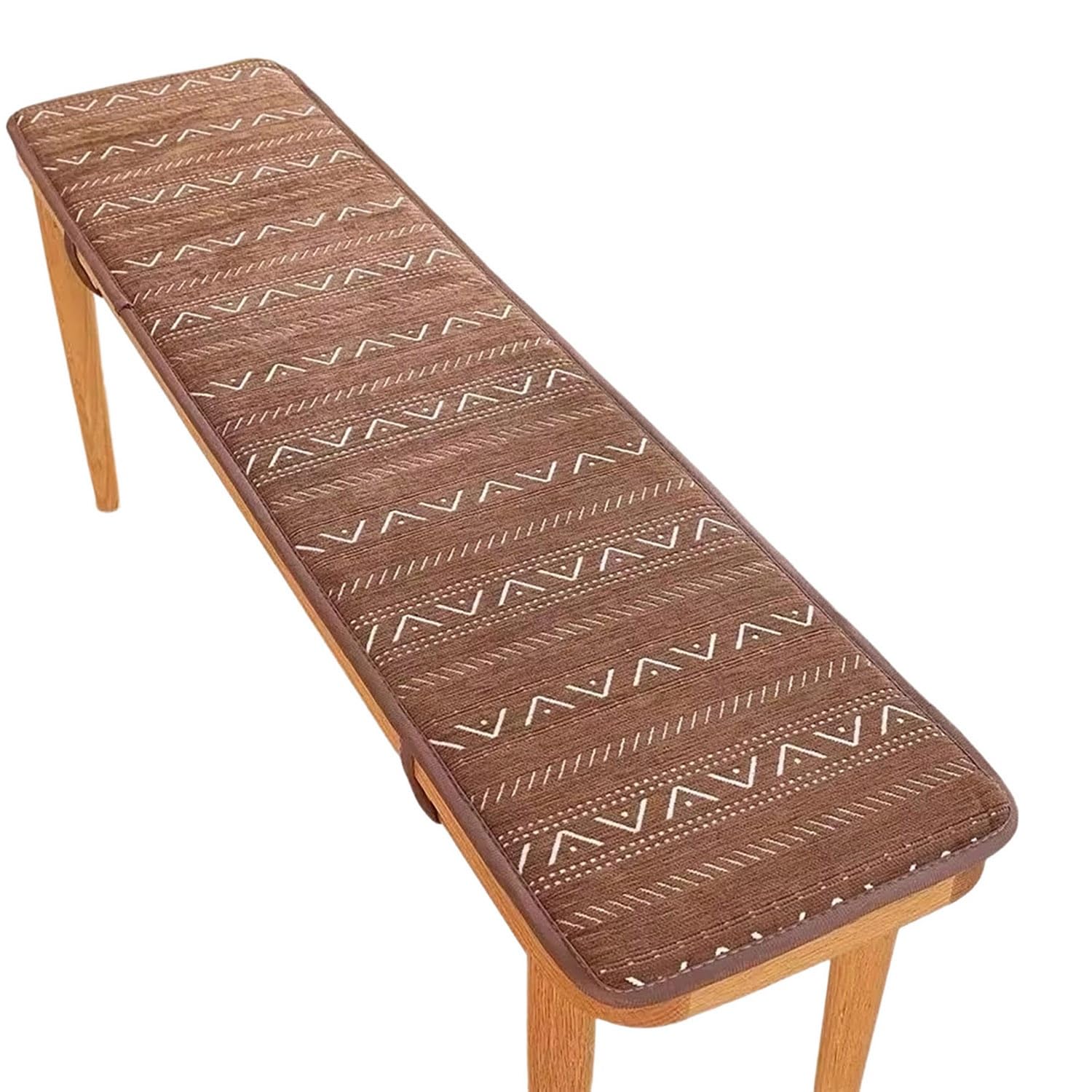 PLCIVSA Outdoor/Indoor Bench Cushion - 120cm/100cm/130cm/90cm/150cm 2/3 seater Non-Slip Seat Pad for Bay Windows,Long Chairs, Swings & Porch Furniture(Coffee,50x90cm)