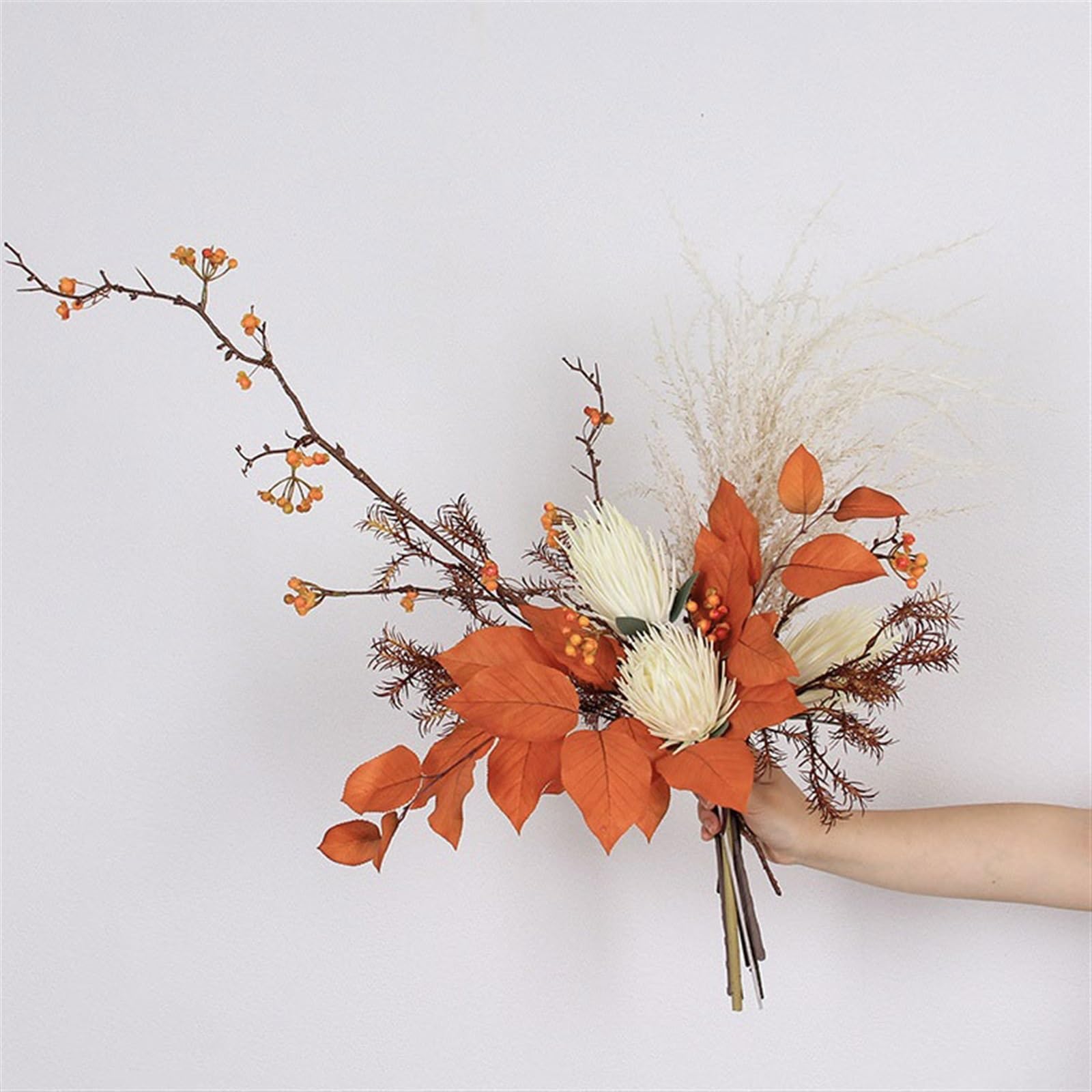 Fiori Artificiali Set di Fiori Cinesi in Ceramica for Fiori di Simulazione, Tavolo Floreale Arancione, Mobile TV, Composizione di Fiori Artificiali Fiori Finti
