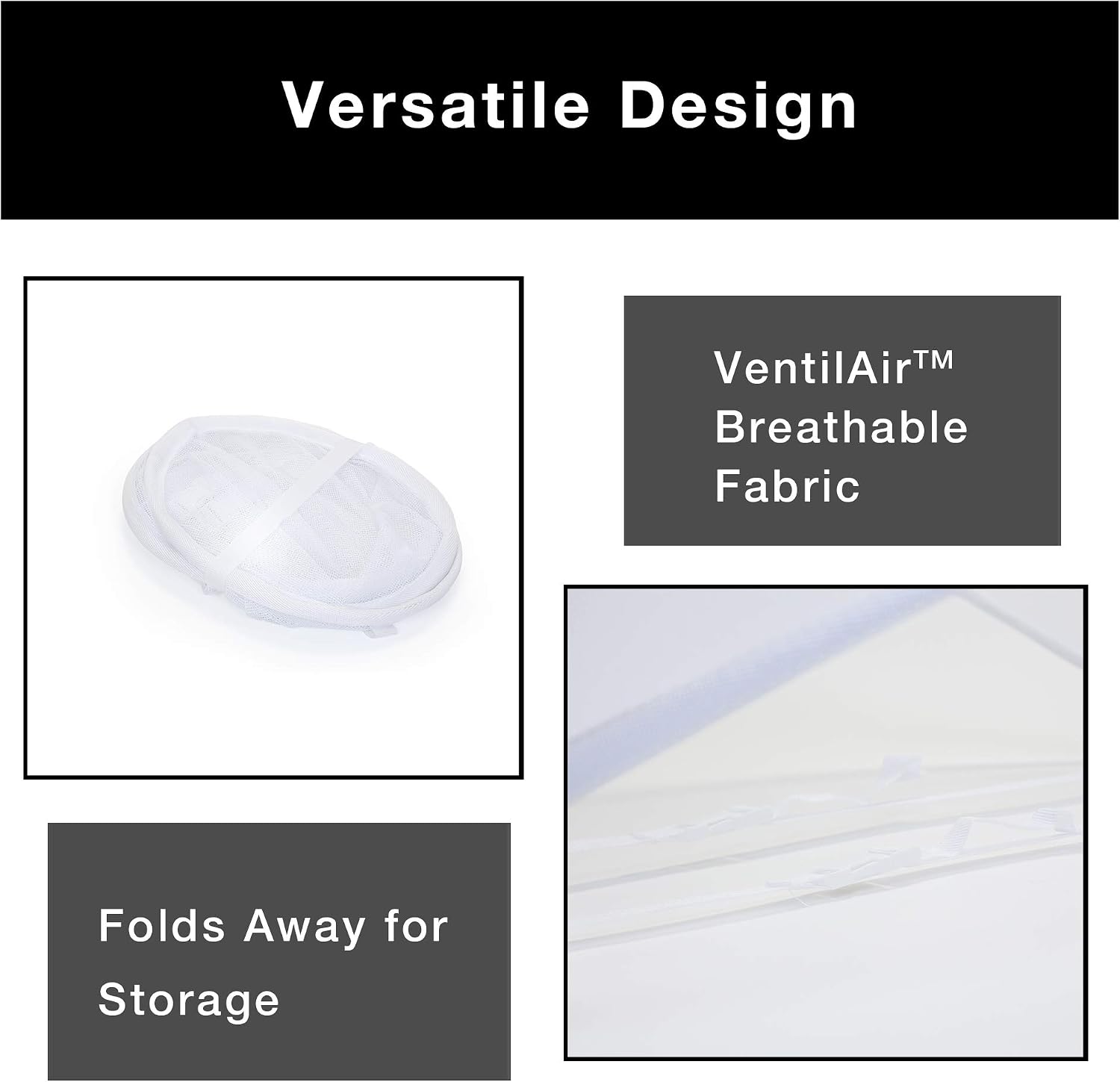 Smart Design Pop Up Adjustable Sweater Dryer with Adjustable Straps - VentilAir Breathable Mesh - for Drying Sweaters, Shirts, Clothing Garments - Home - (27 x 33 Inch) [White]