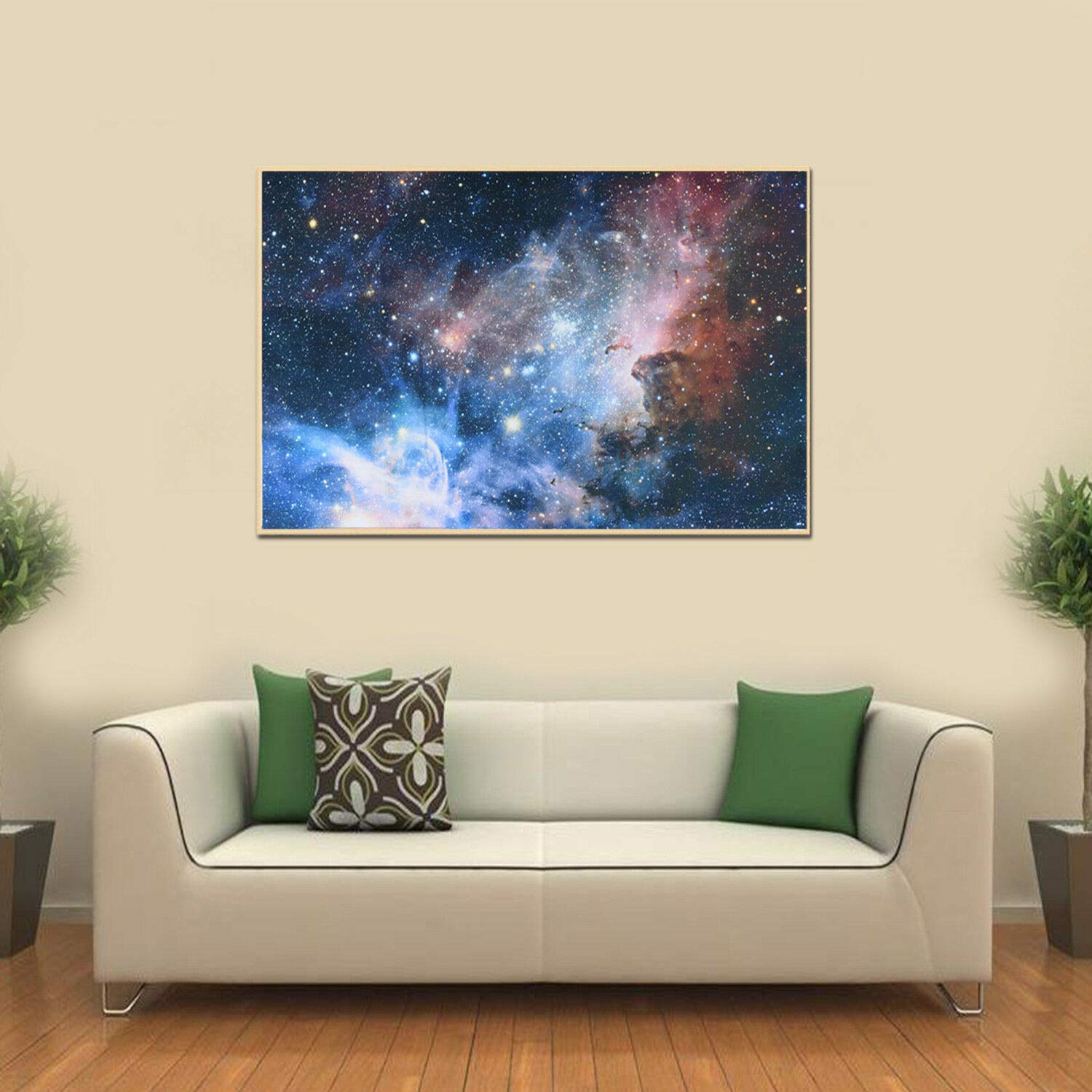 Ketsicart Space Galaxy New Art Wall Stars Decor Universe 43"x24" Silk Poster Cloth Planet