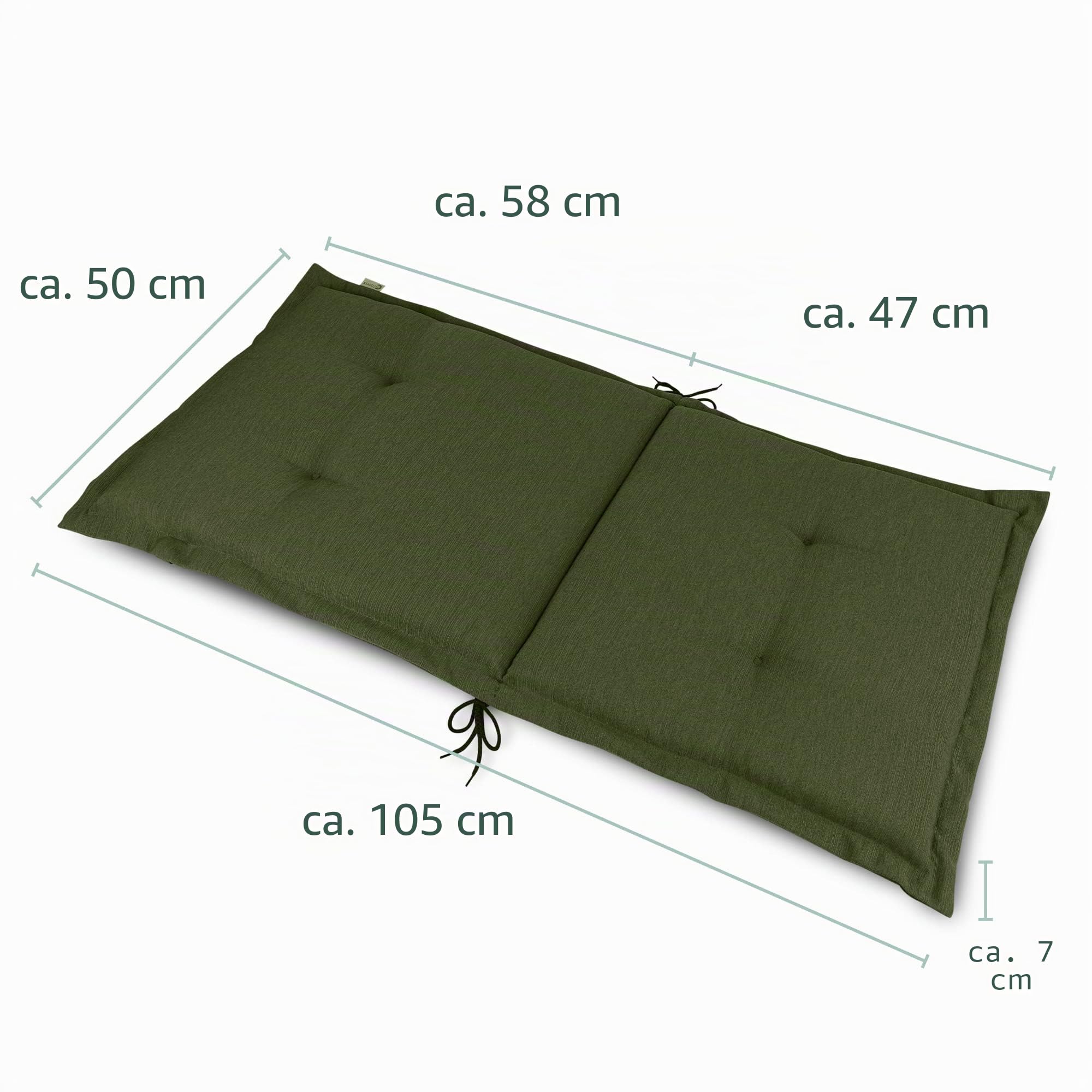 Beautissu 6er Set Premium Gartenstuhlauflage Niedriglehner Sitzkissen Stoff