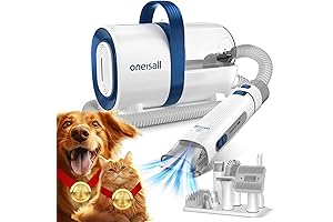 Professional Dog Vacuum & Grooming Kit - Tame Shedding, Trim Nails &...