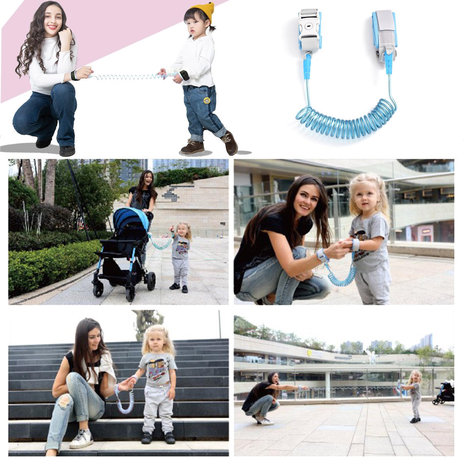 Guinzaglio di Sicurezza per Bambini Imbracatura Anti-Perda Blu