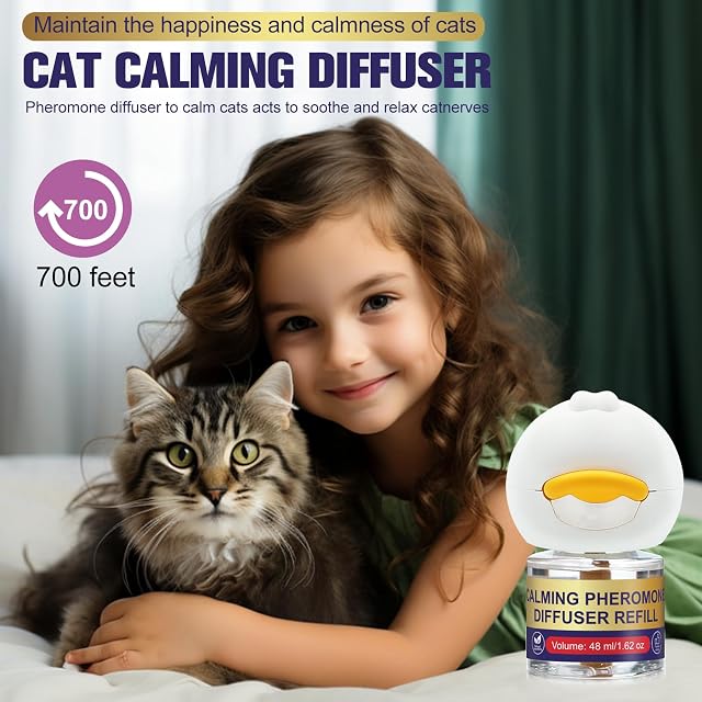 Foto 3 de 7 de Difusor de Feromonas Calmantes para Gatos,1 Difusor + 3 Recargas de 48 ml
