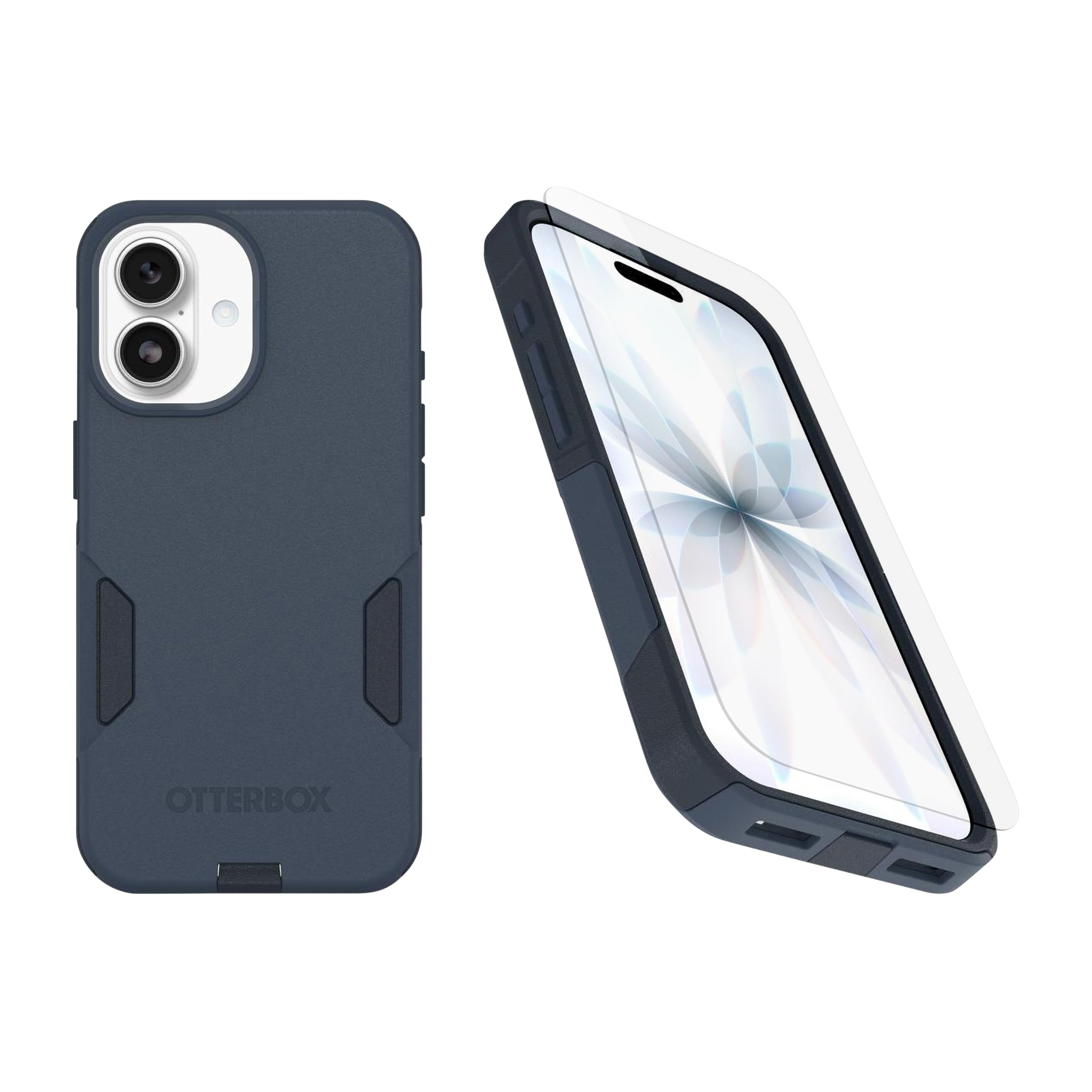 OtterBox Paquete para iPhone 17 (Solamente): Commuter Series MagSafe Funda y Protector de Pantalla - Blue Sentiment - imanes Integrados - Delgada y Protectora - con protección de Puerto - Embalaje no